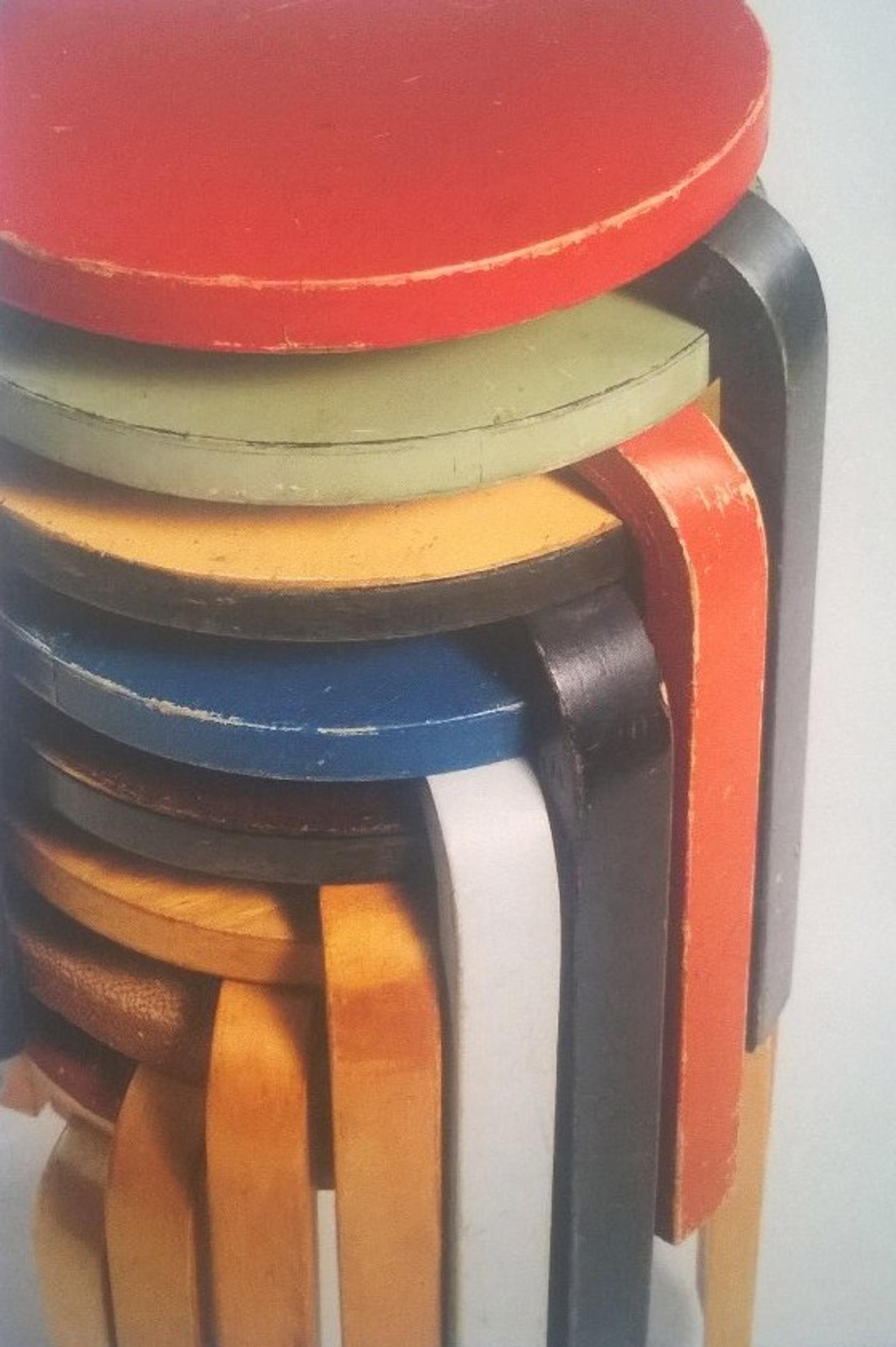Artek stools in various colors
