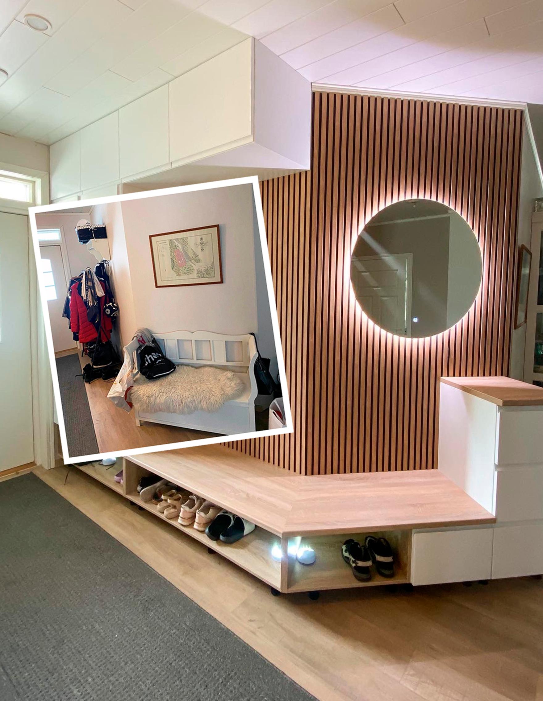 “Our messy hallway bothered me for years”—Niina transformed the entrance of her home into a functional and beautiful space