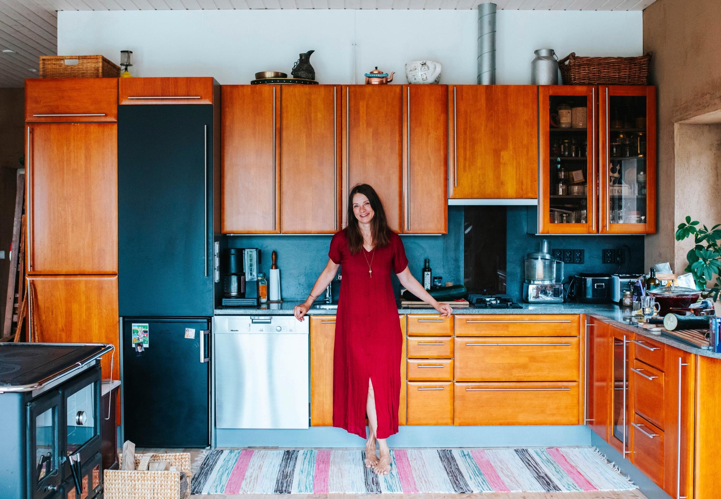 Kirsi Salo in her kitchen at home