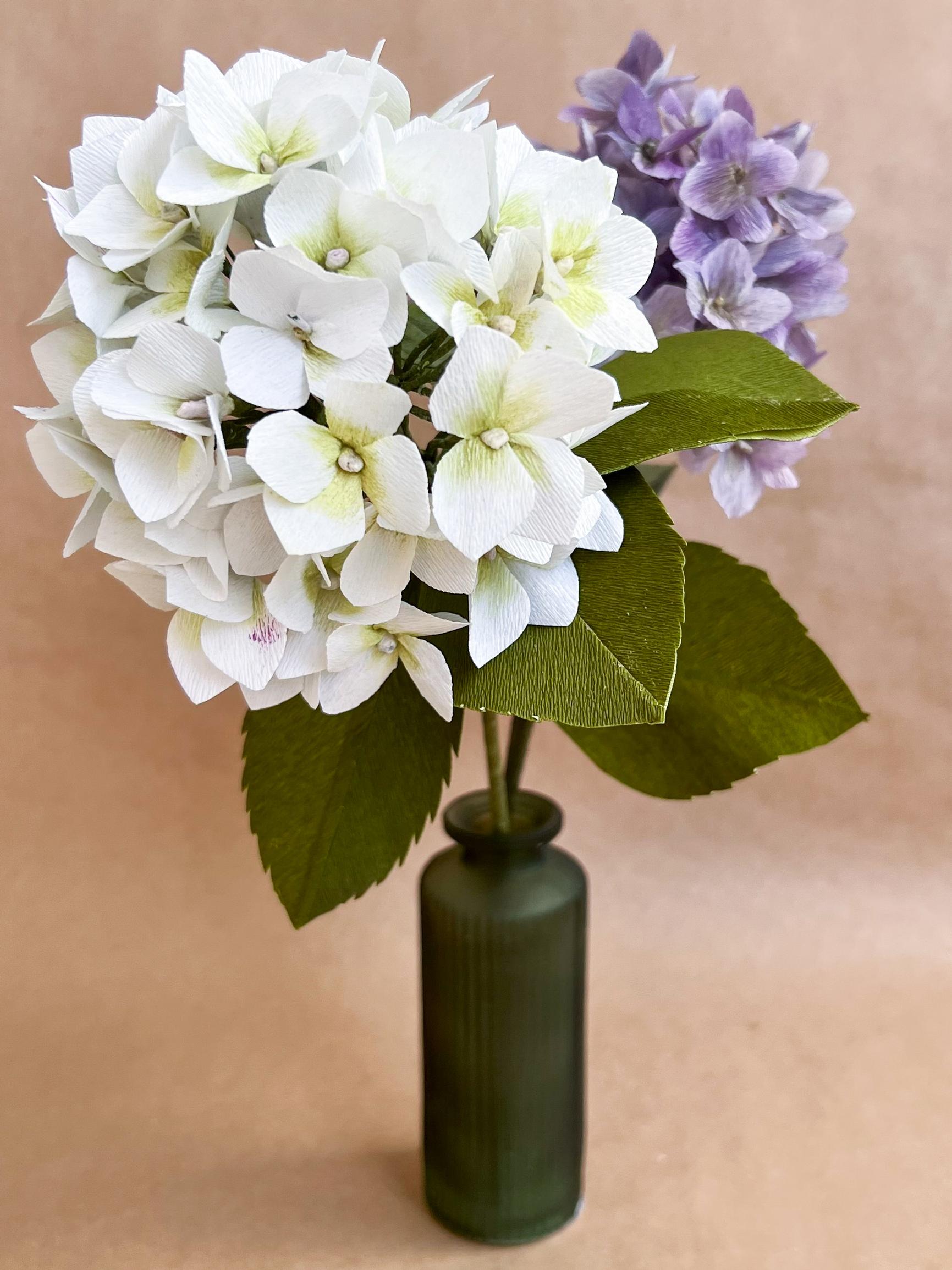 Would you believe these flowers are made of paper? Here’s how to craft striking hydrangeas from crepe paper