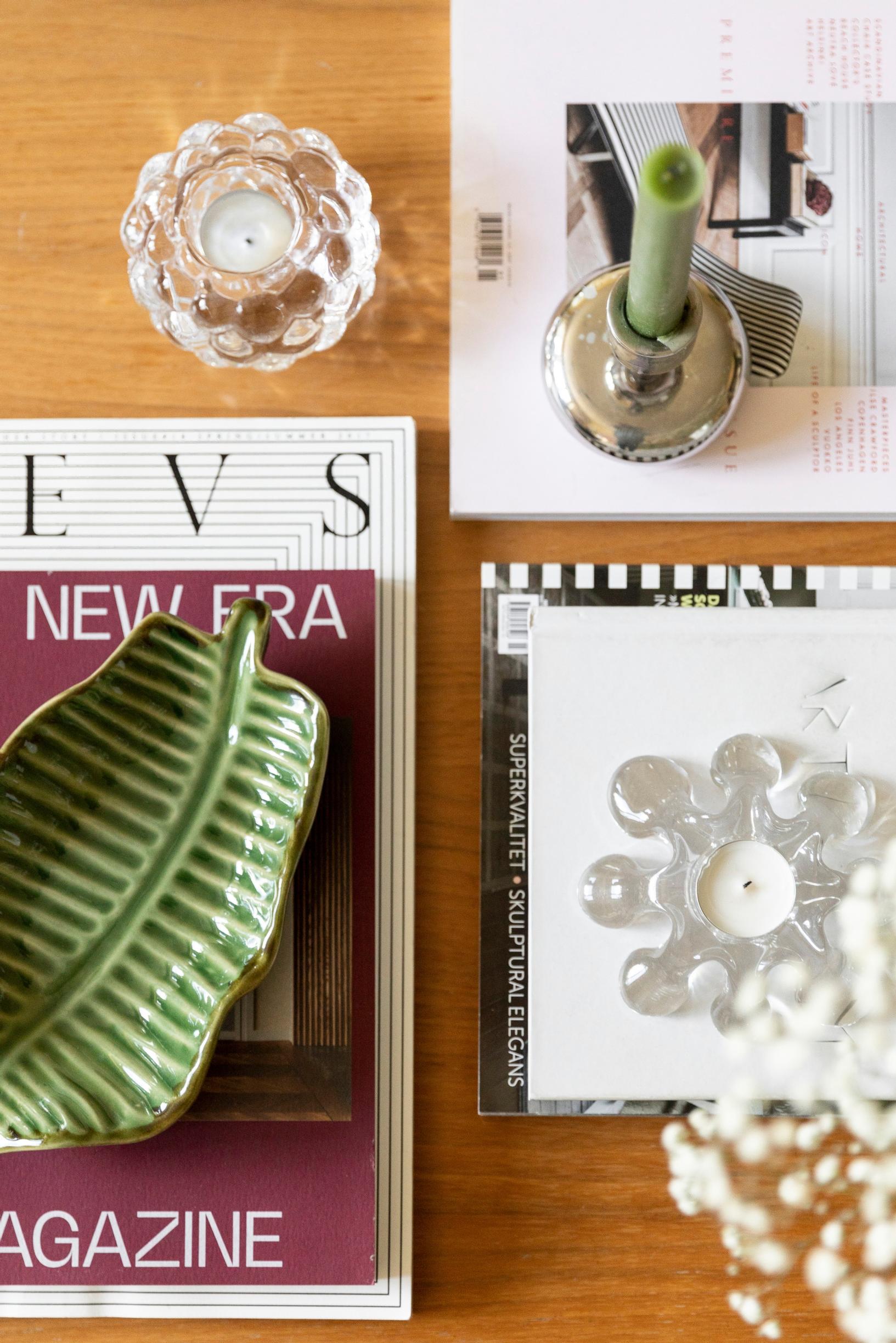 Collection of items on the coffee table