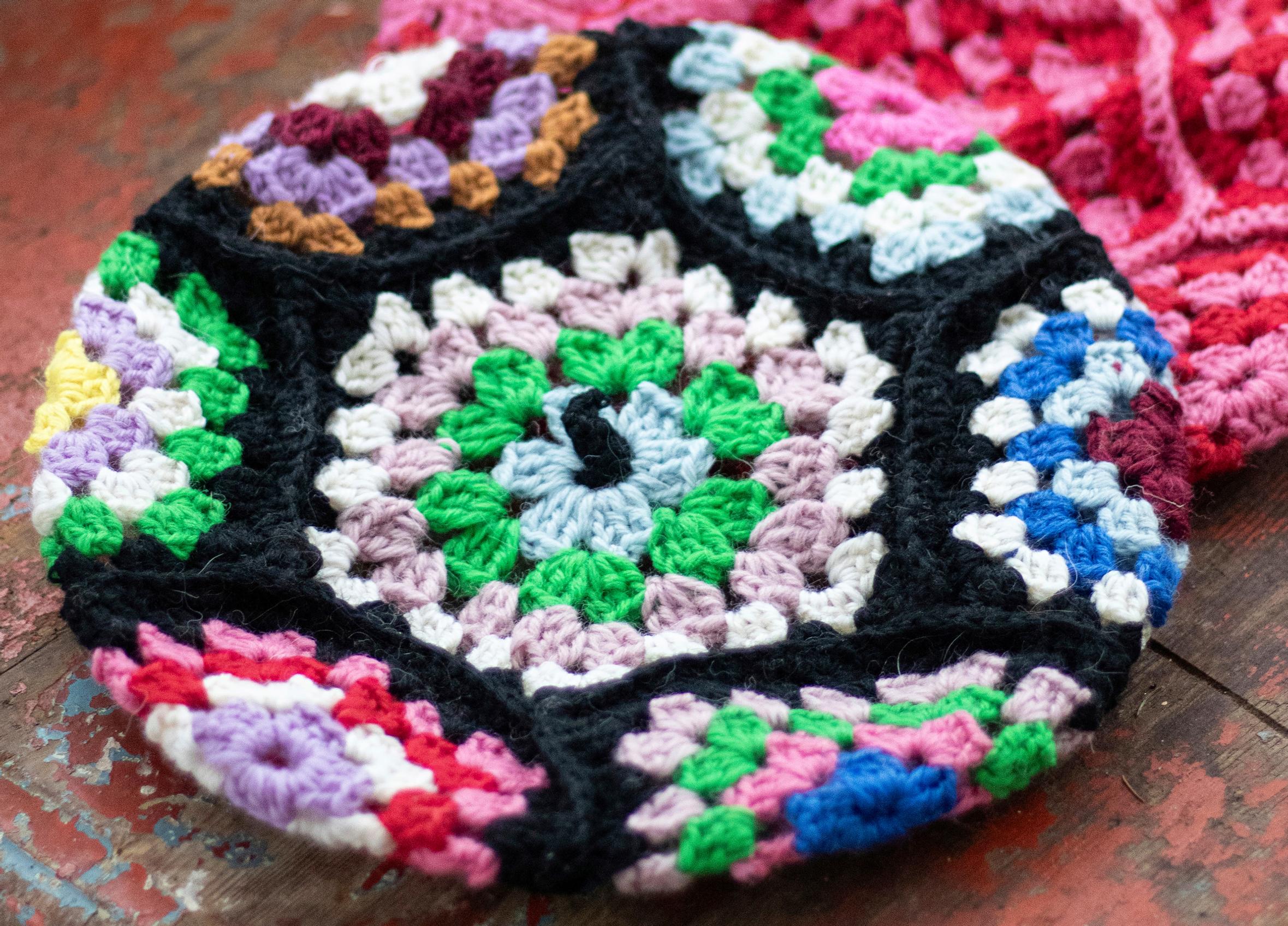 Crochet a colorful granny square beret—this adorable hat is perfect for using up leftover yarn