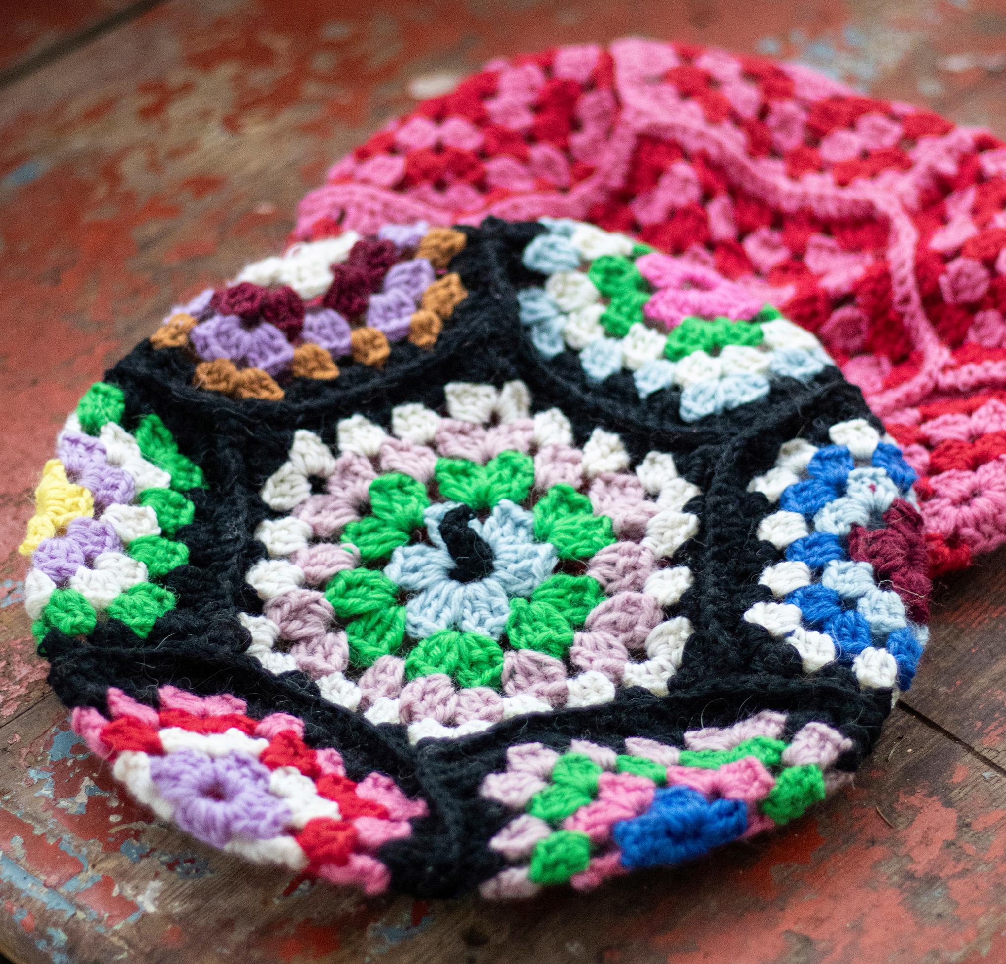 Crochet a colorful granny square beret—this adorable hat is perfect for using up leftover yarn
