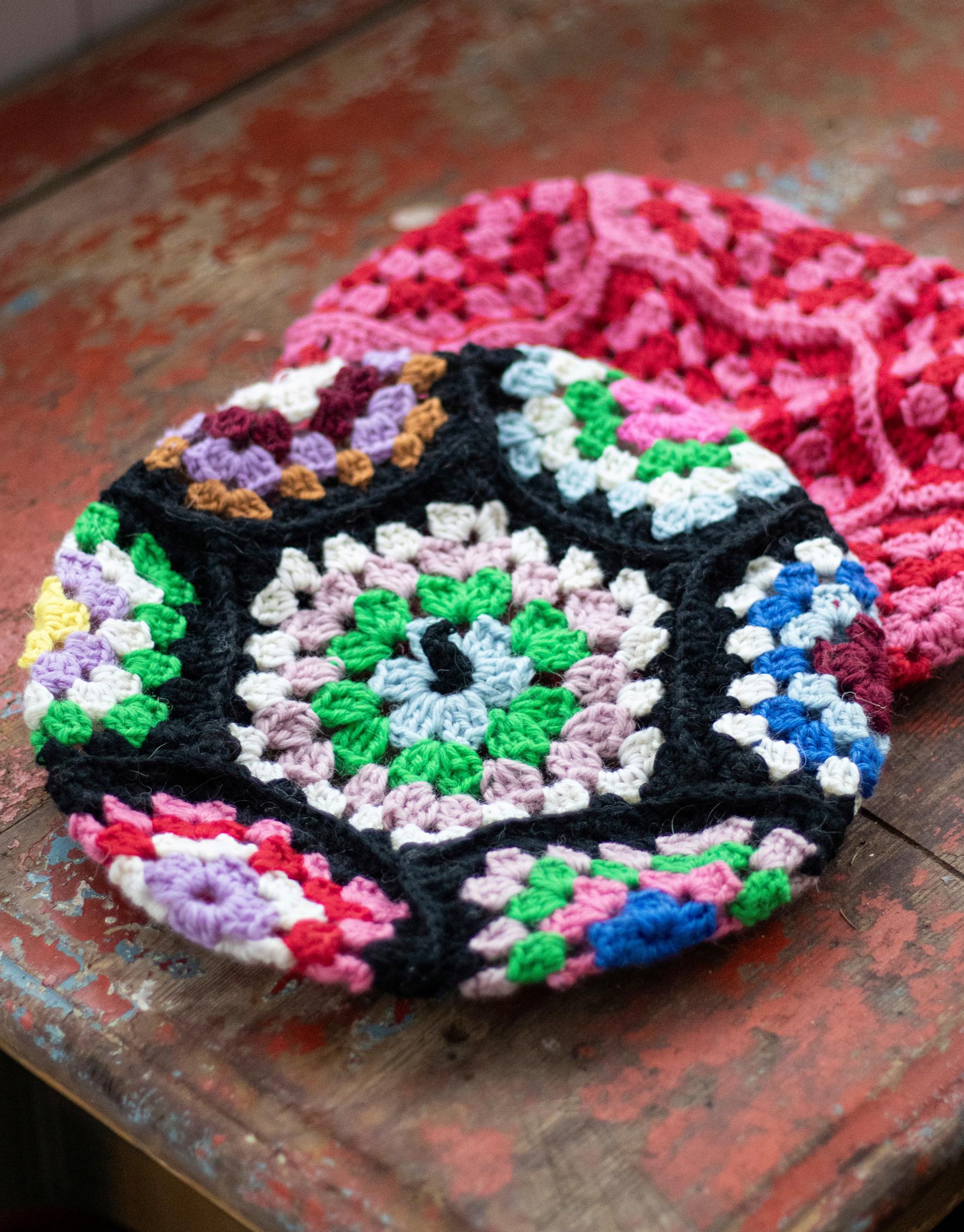 Crochet a colorful granny square beret—this adorable hat is perfect for using up leftover yarn
