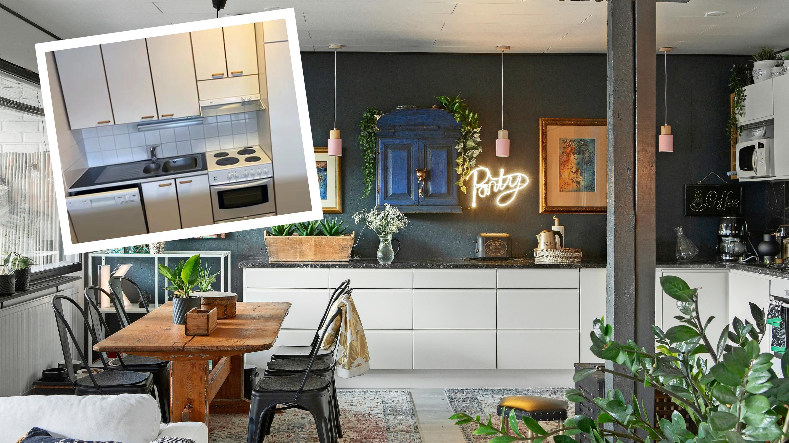 Leena bought used kitchen cabinets second-hand: “When your wallet is thin, your imagination has to be rich”