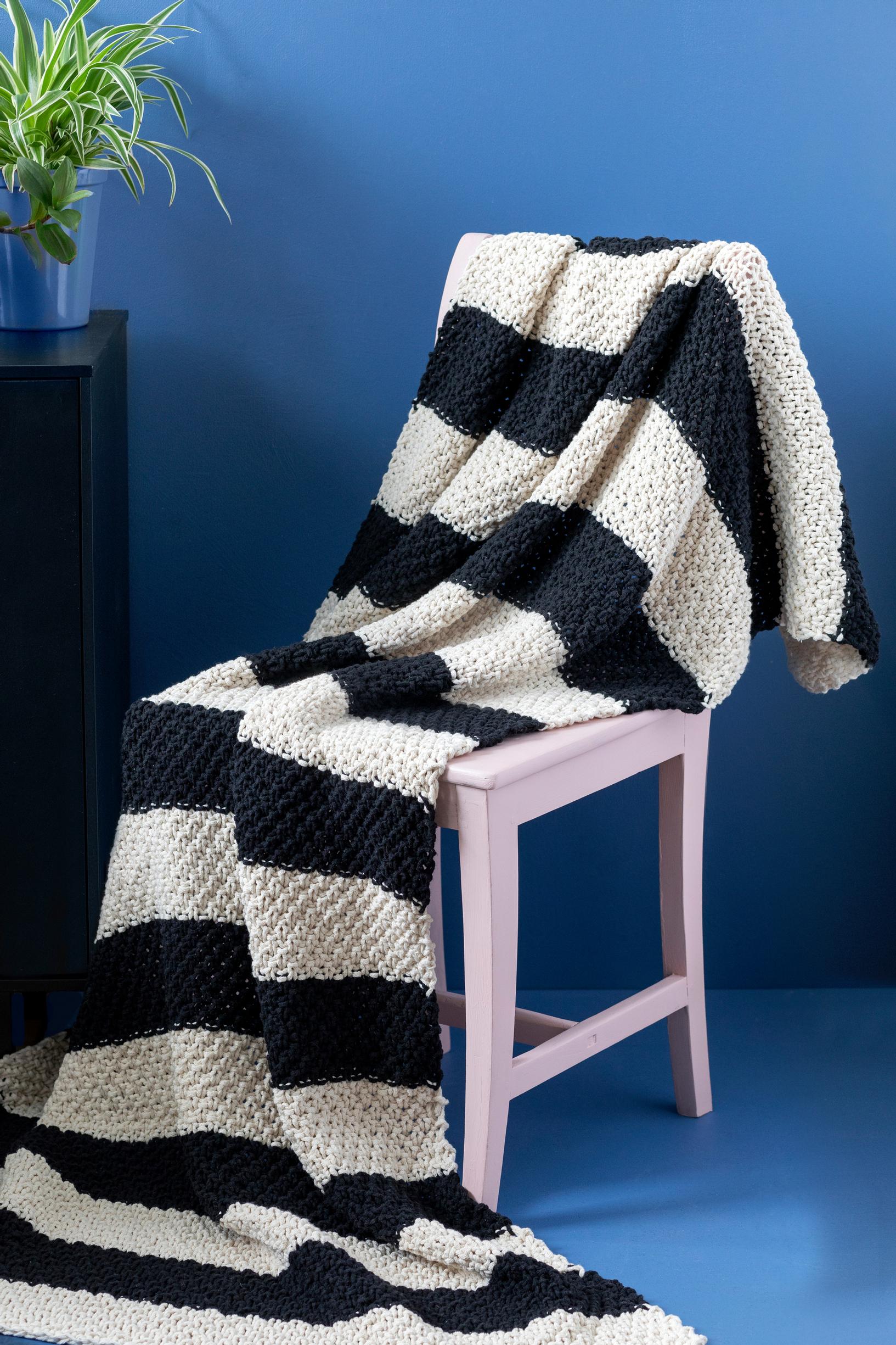 Striped throw blanket