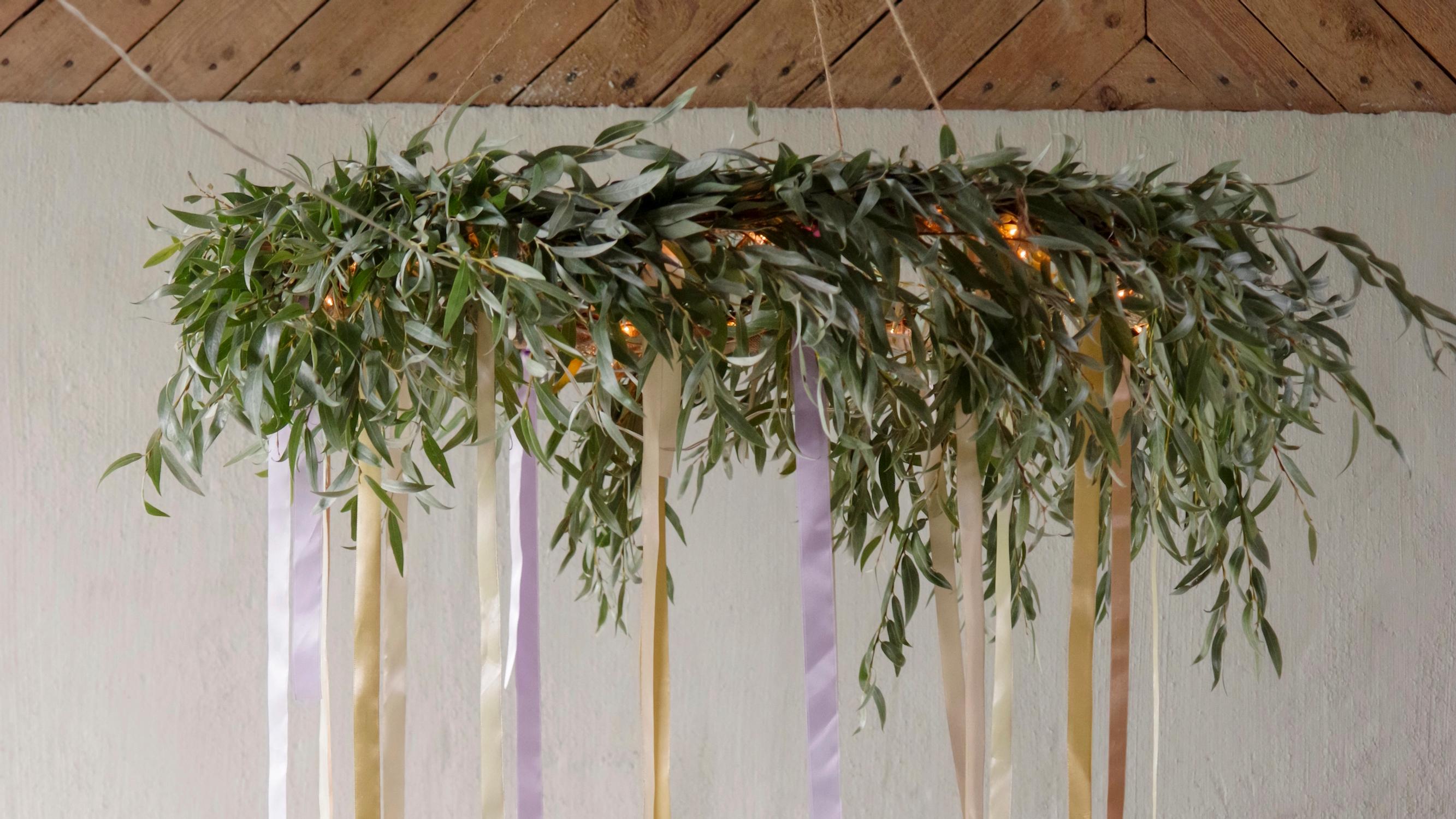 Make an enchanting light canopy from an old hula hoop—step-by-step tutorial