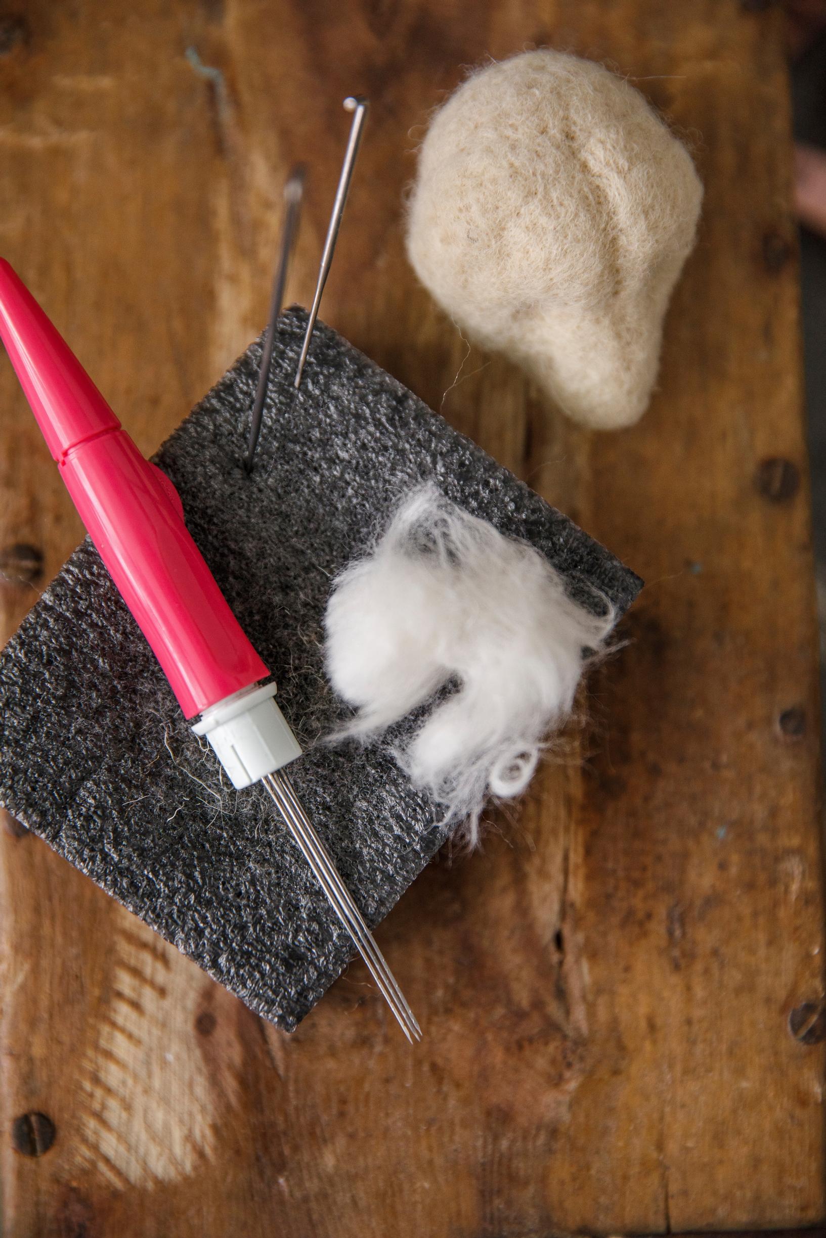 Felting supplies.