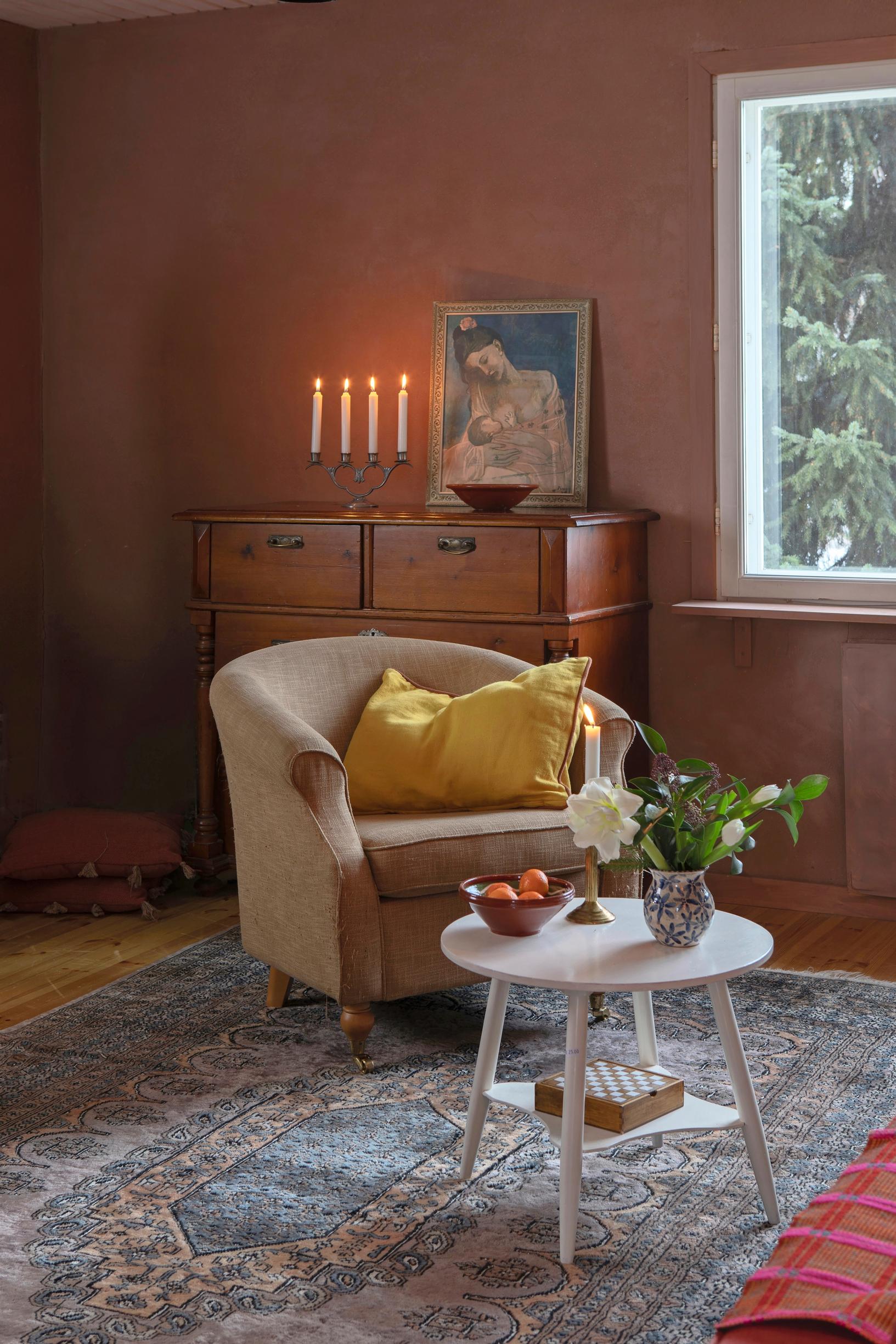 delicate armchair in the living room