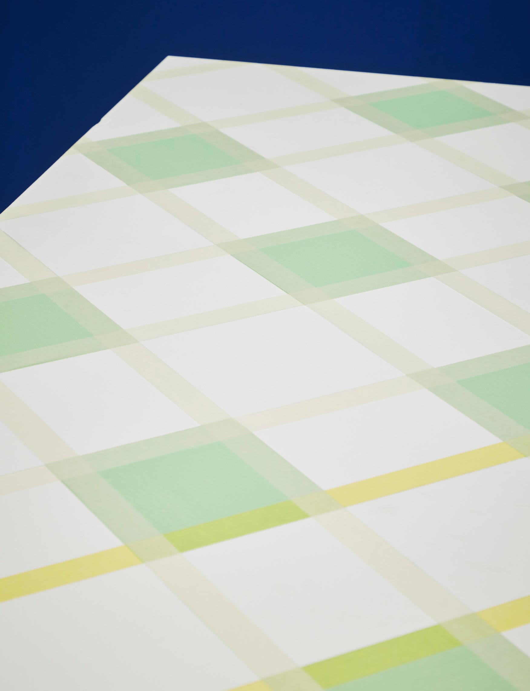 The finished squares have been taped.