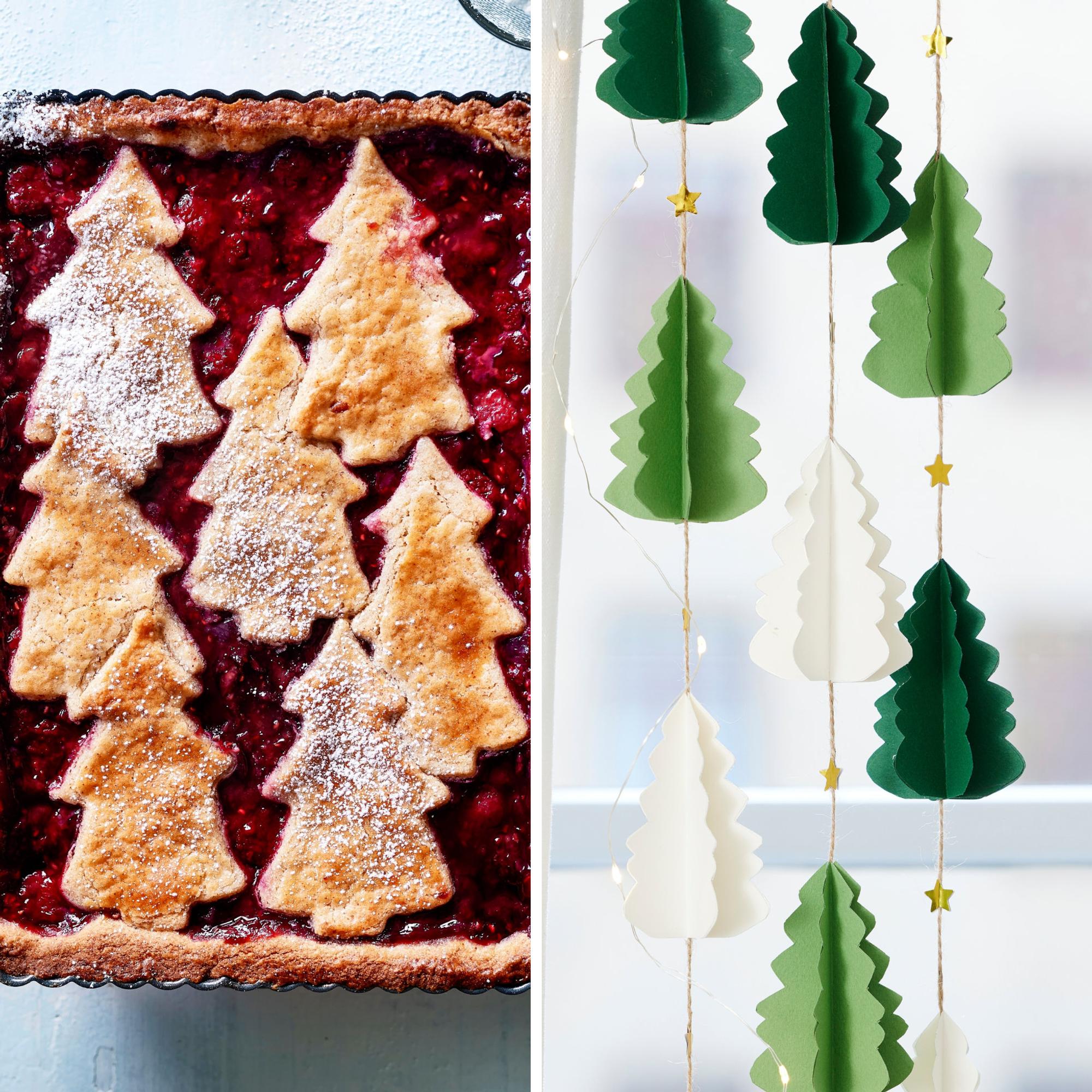 5 easy spruce-themed decorations: edible dough spruces, cardboard Christmas trees, and more!