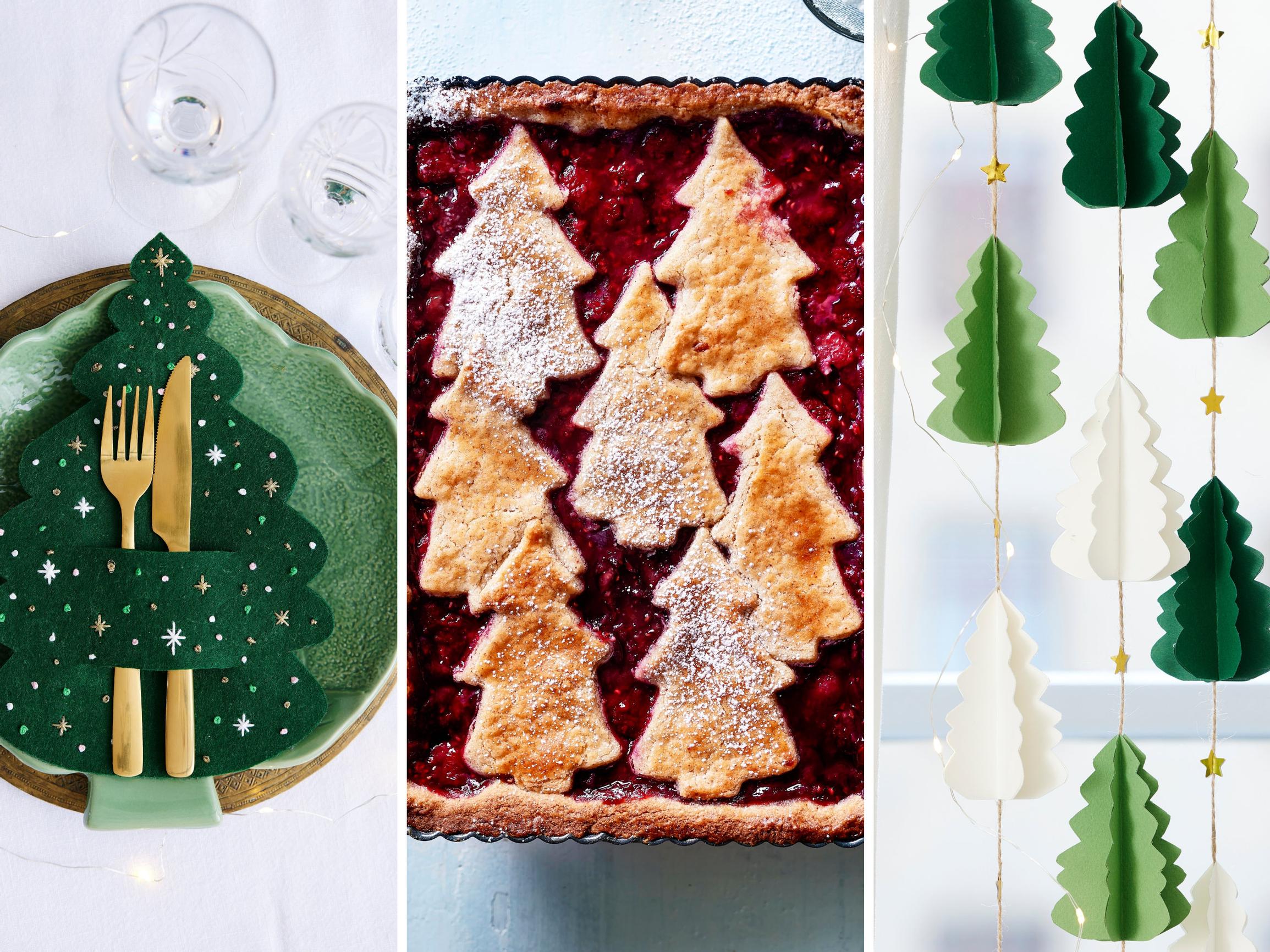 5 easy spruce-themed decorations: edible dough spruces, cardboard Christmas trees, and more!
