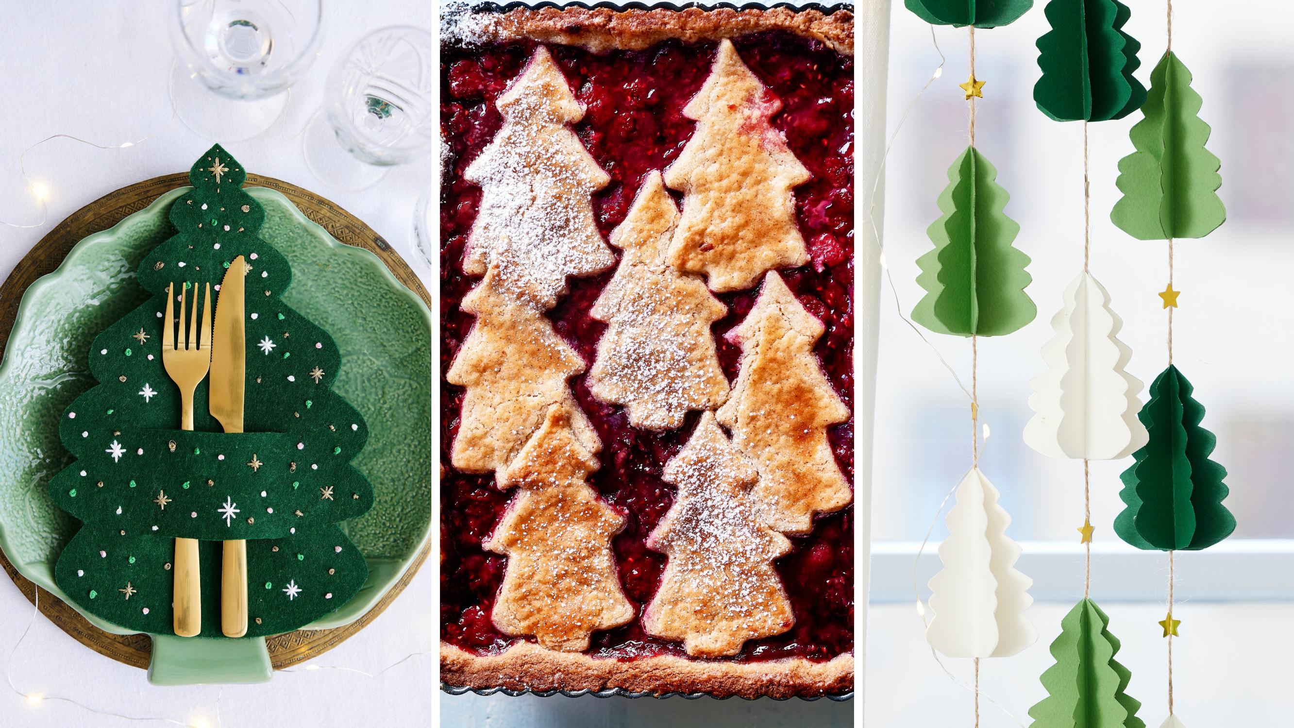 5 easy spruce-themed decorations: edible dough spruces, cardboard Christmas trees, and more!