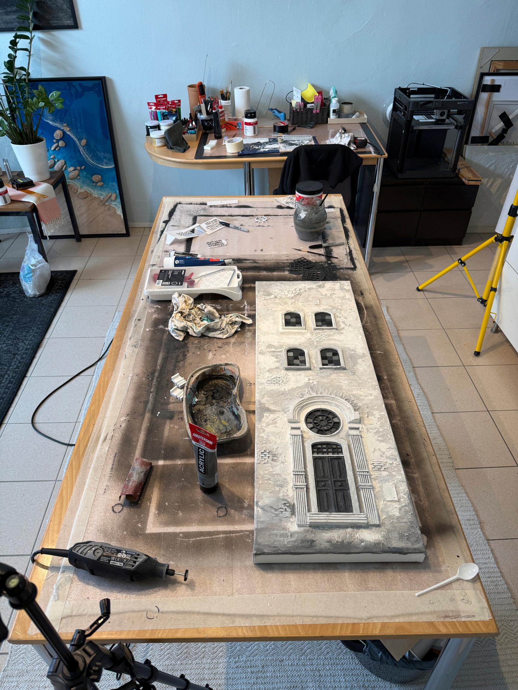 Facade in progress