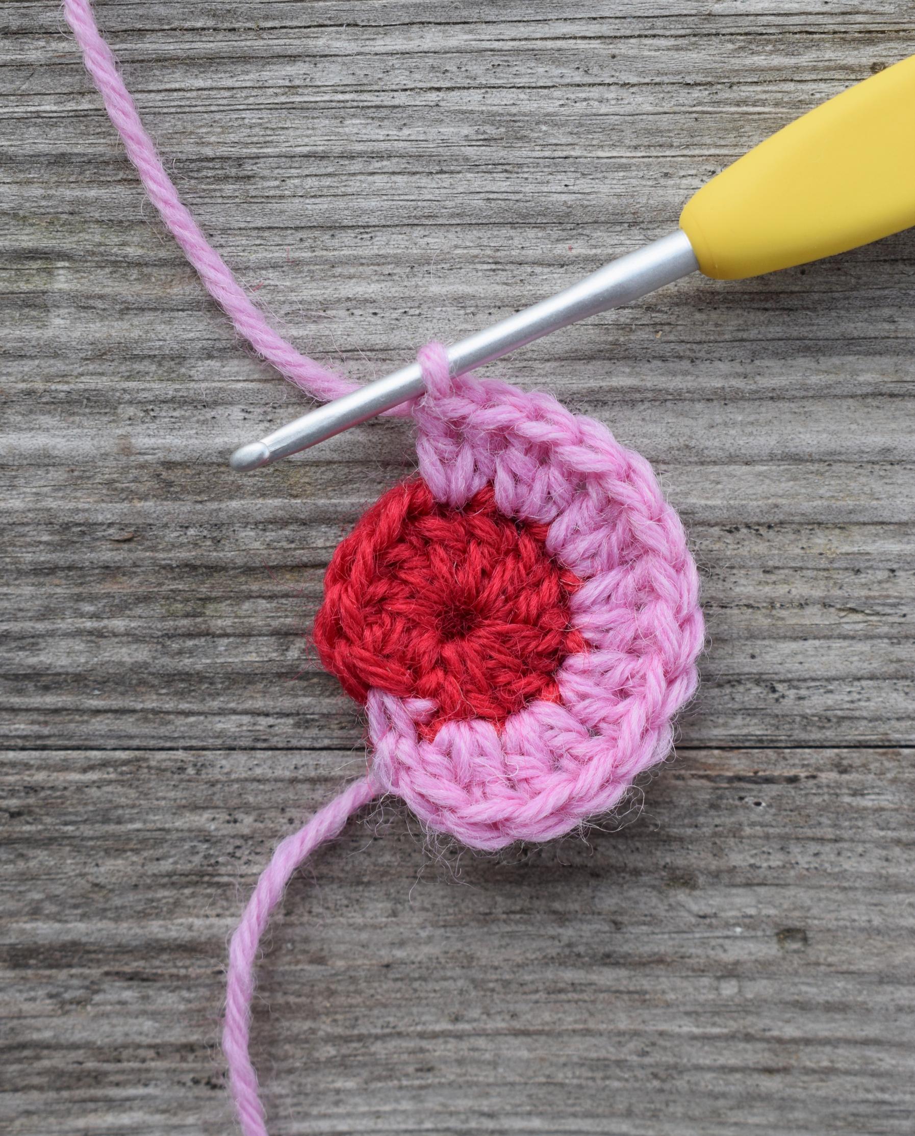 Work 2 dc in each stitch of the previous round.