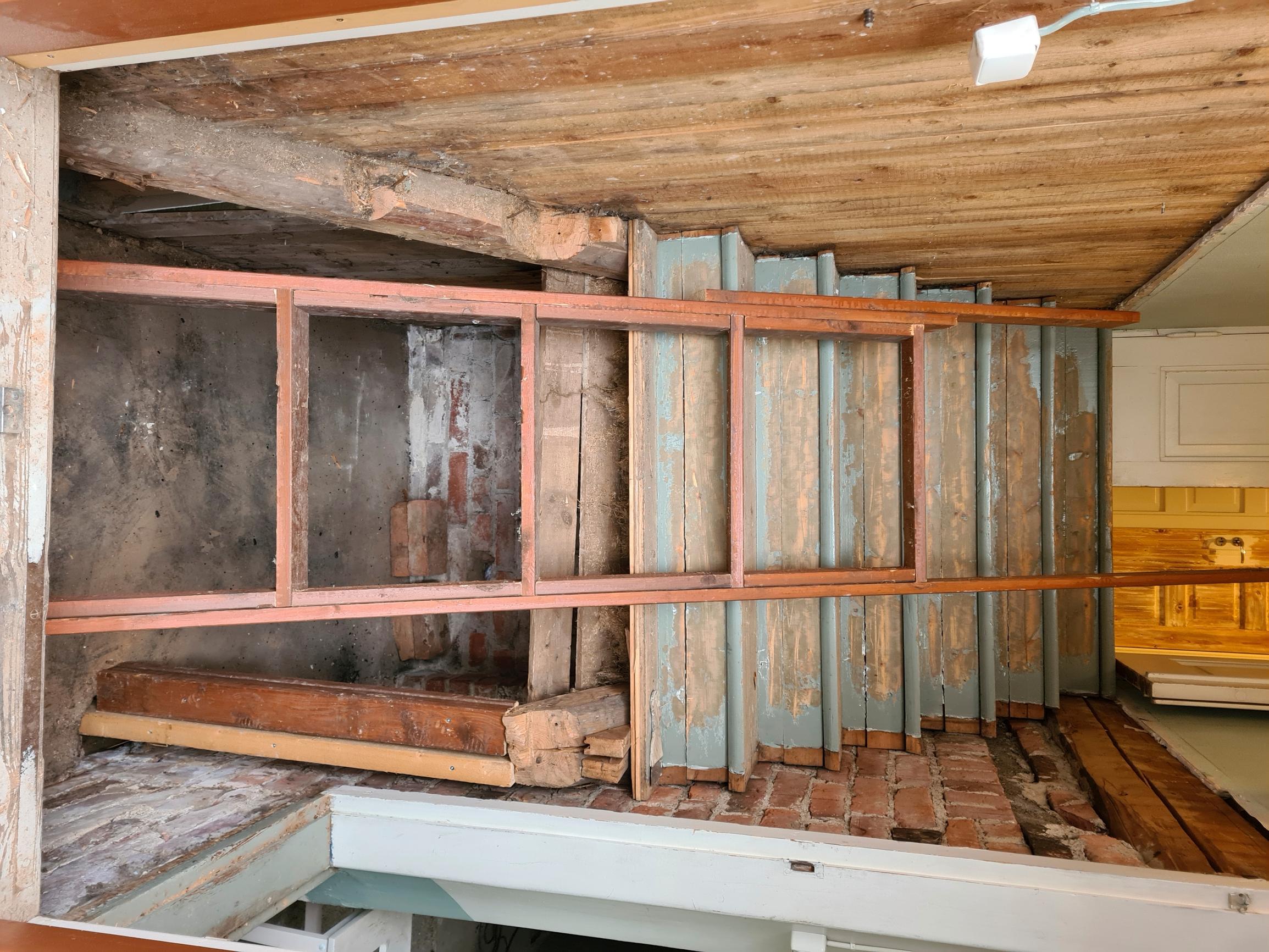 The cellar floor under renovation.