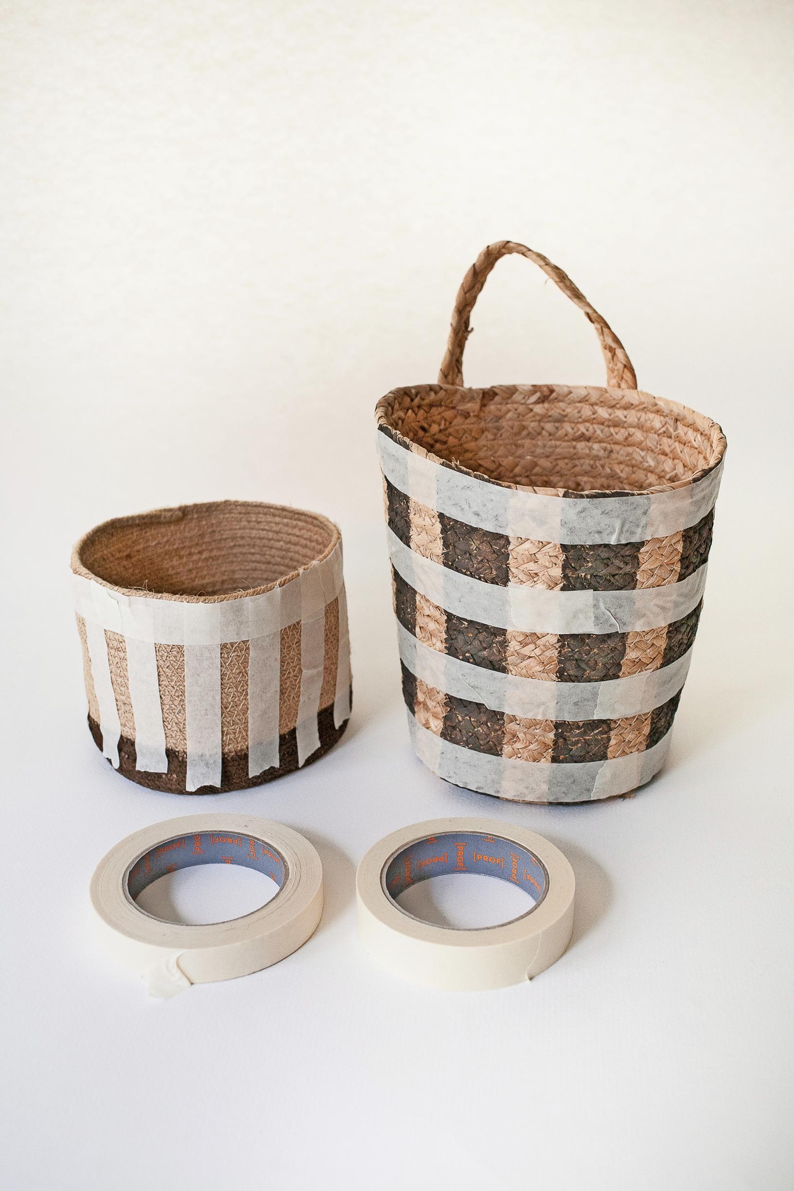 Photo of the customized baskets.