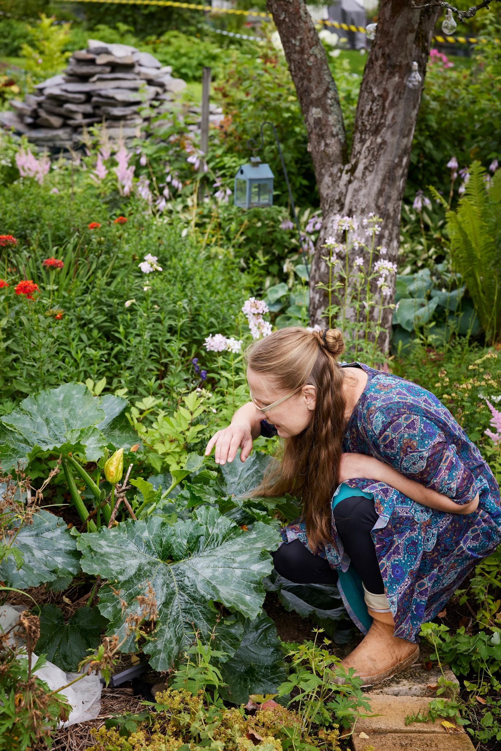 Satu Koivisto and a zucchini