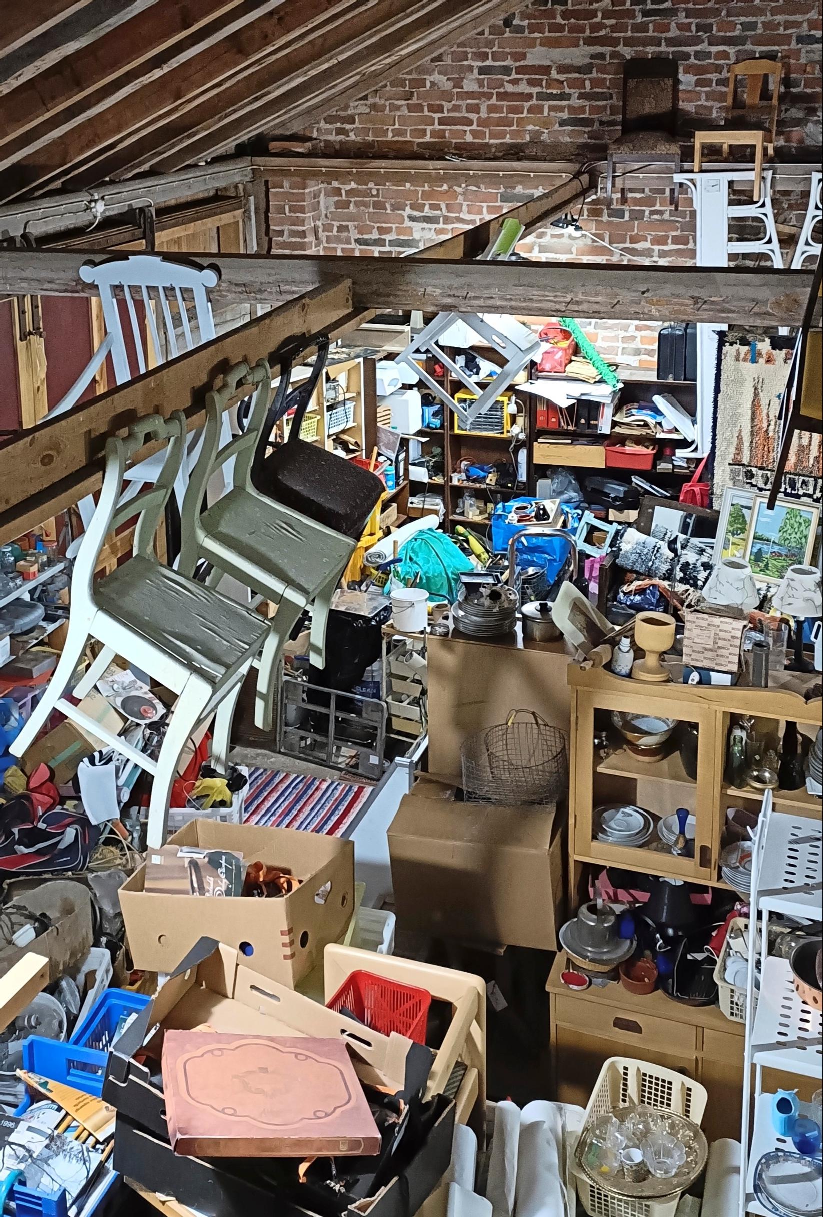 Old items at a flea market
