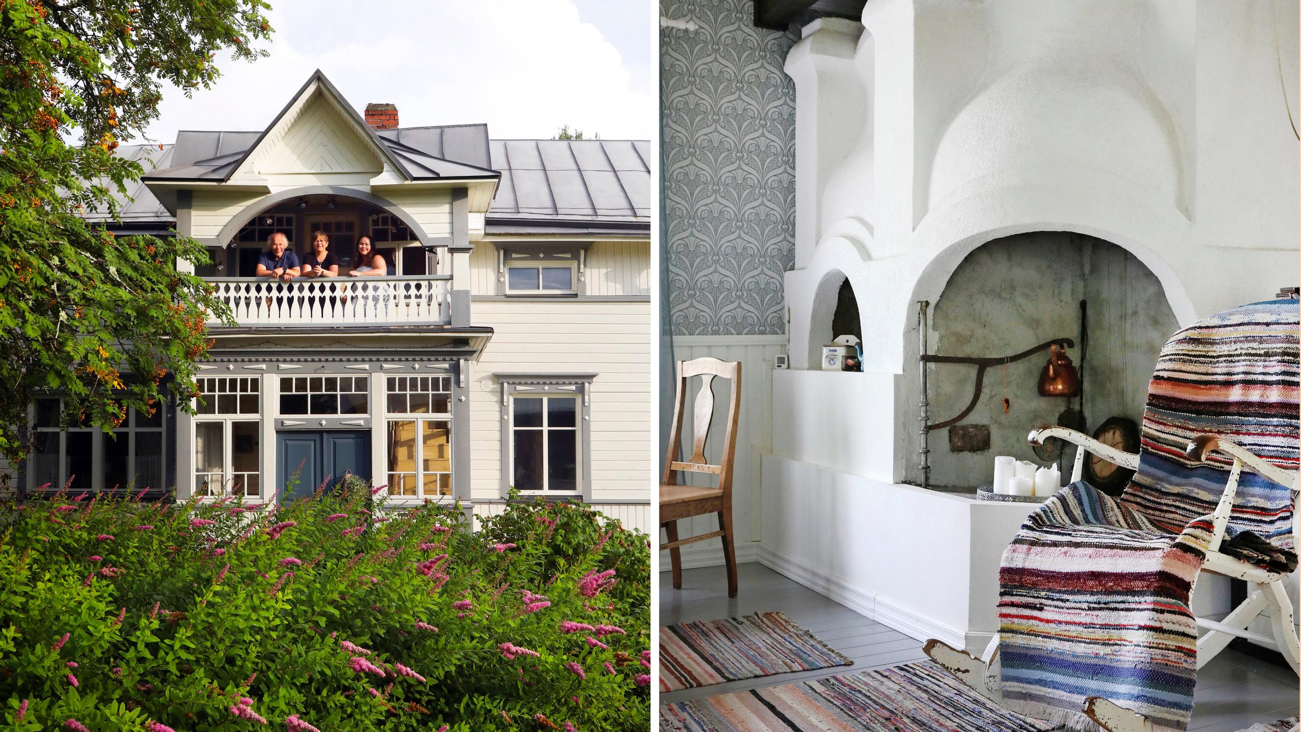 New life for a Finnish villa: great-grandfather’s rocking chair and a stately oven take center stage