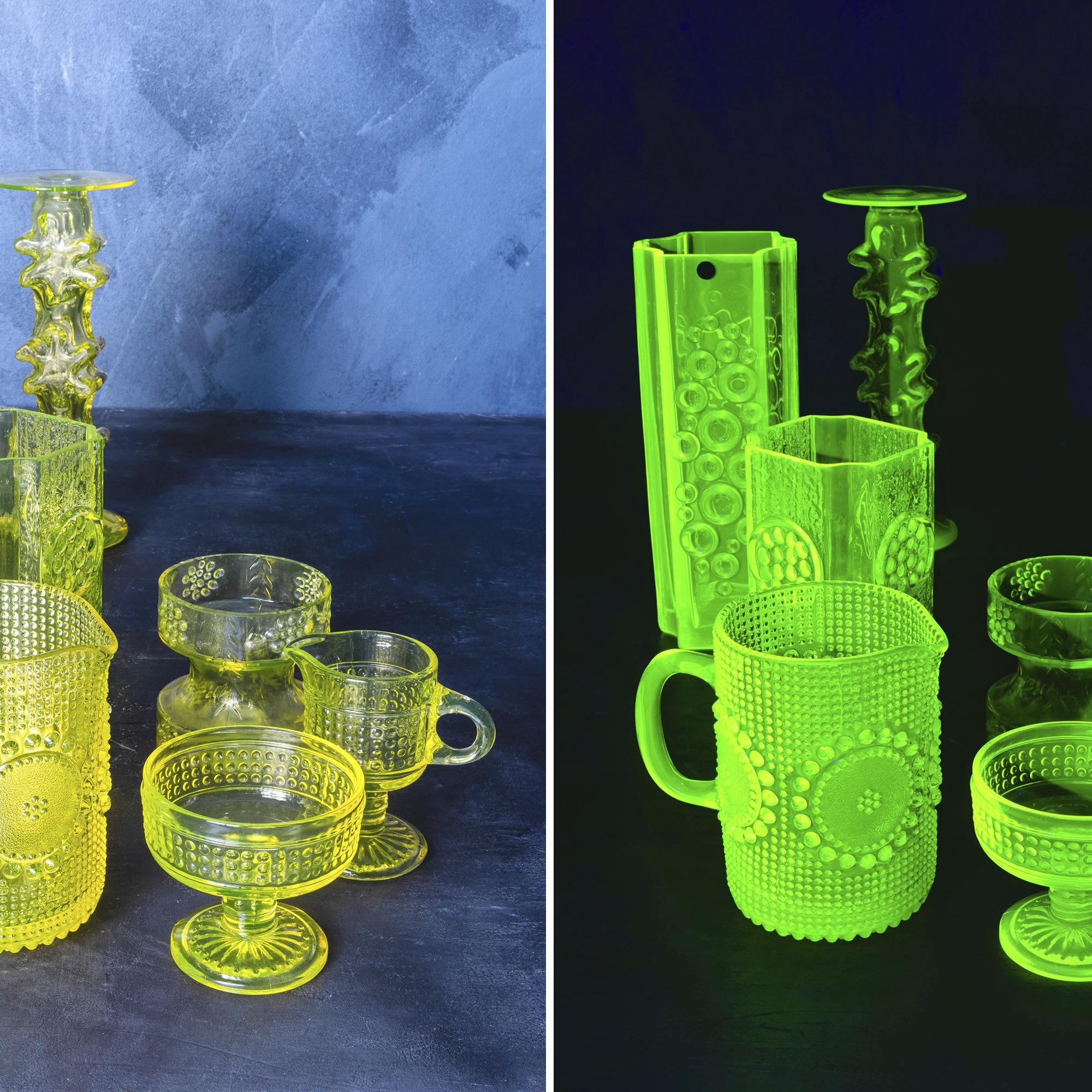 Coveted uranium glass dishes glow magically—could you believe they were still made in the 1970s?
