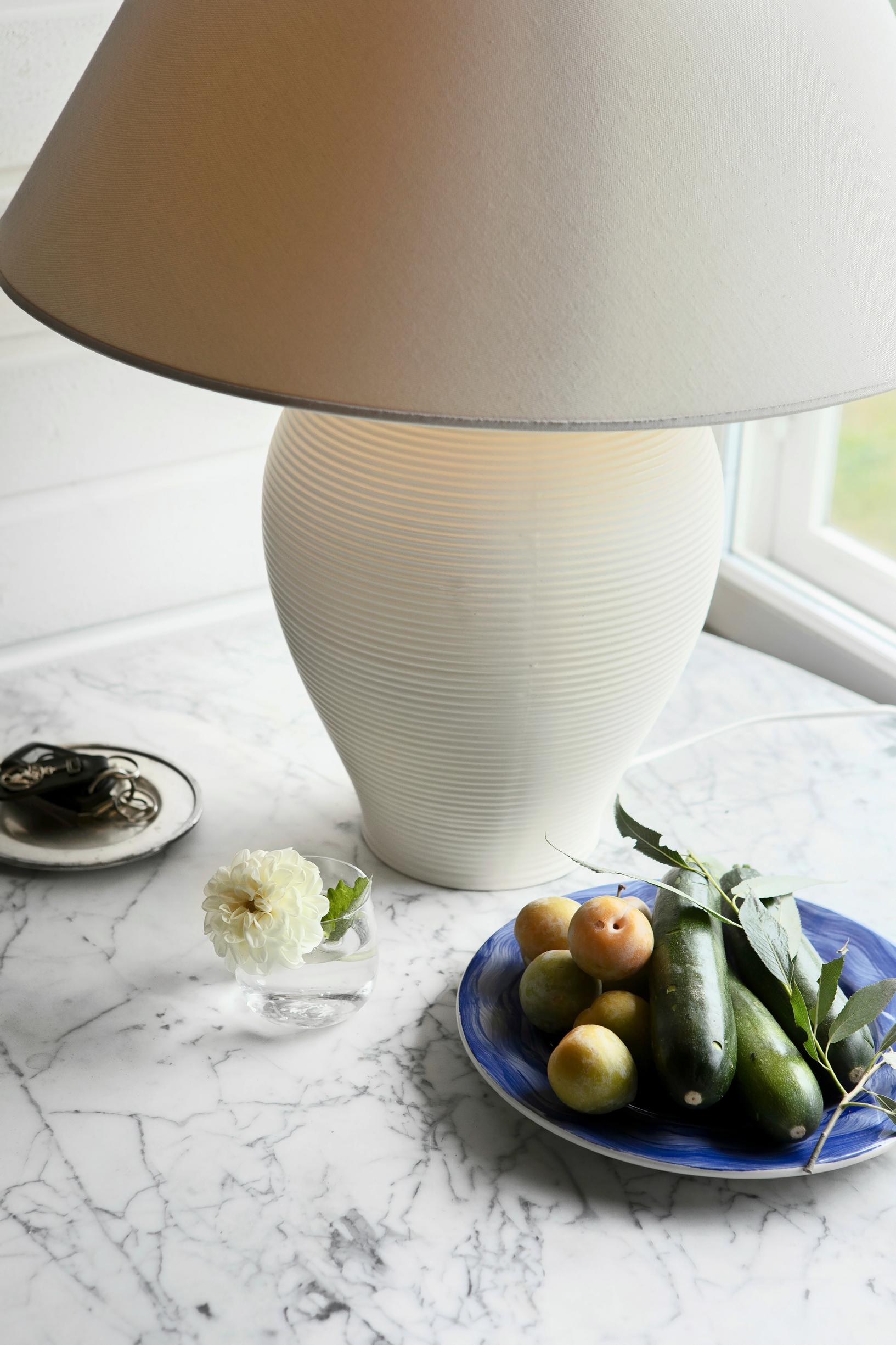 table lamp on a marble table