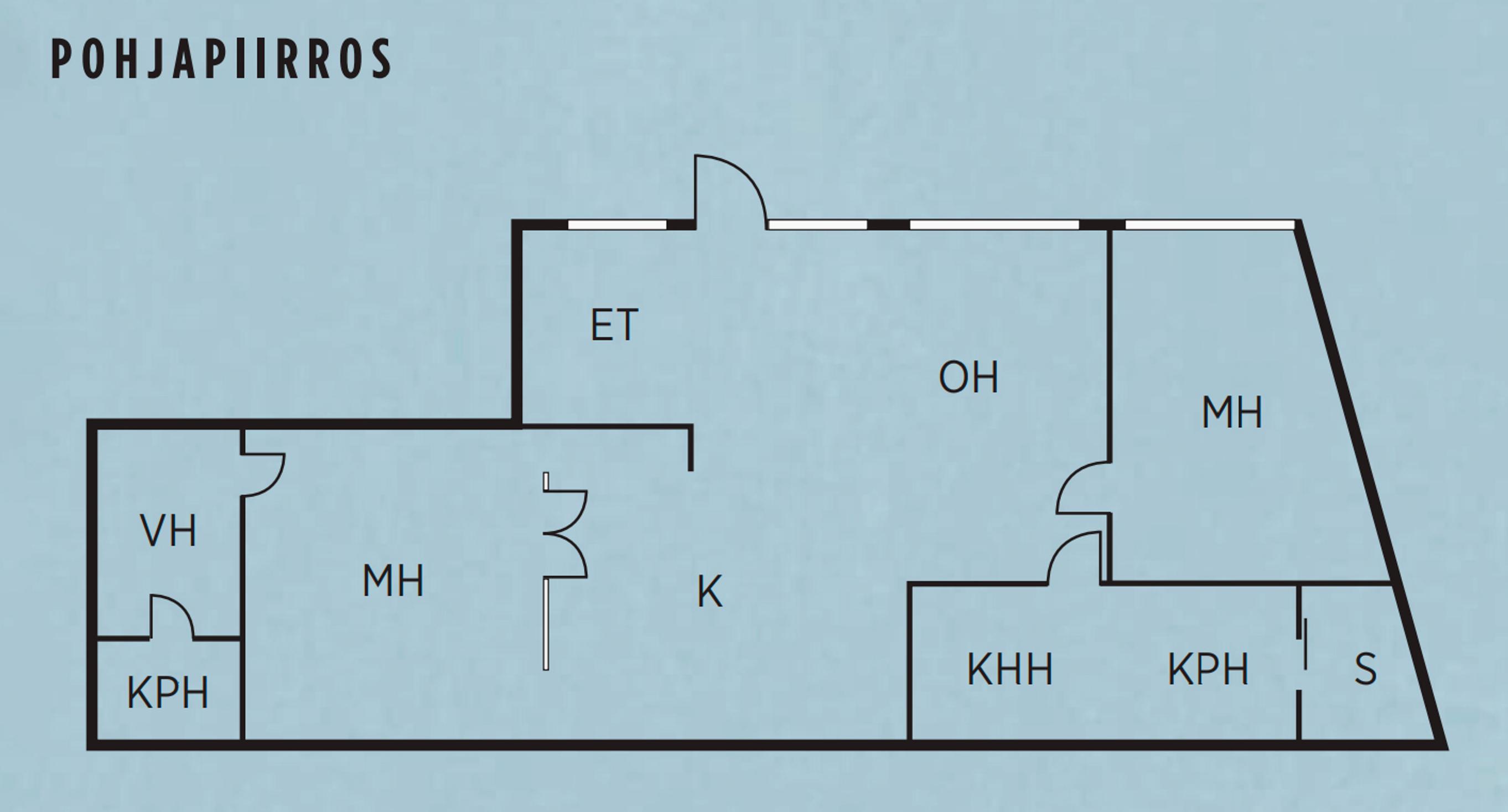 Floor plan of the garage conversion home.
