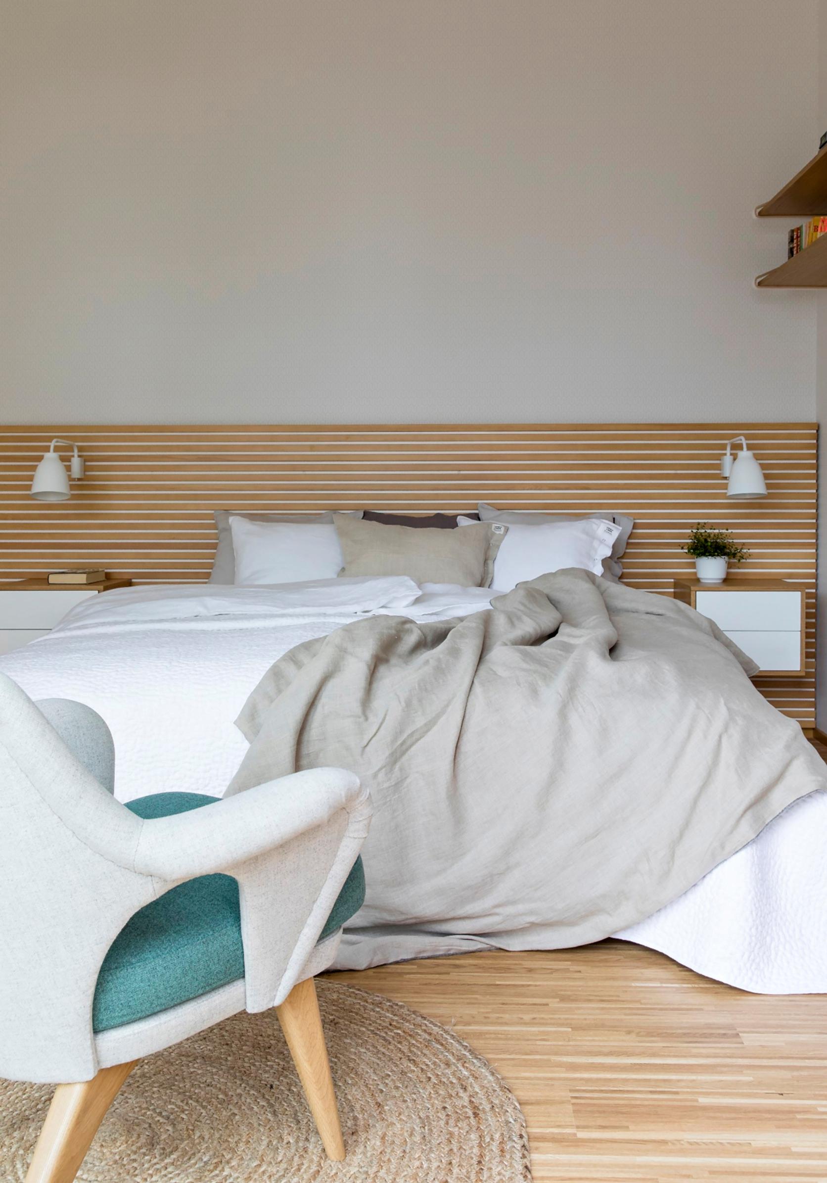 Light wood in the bedroom