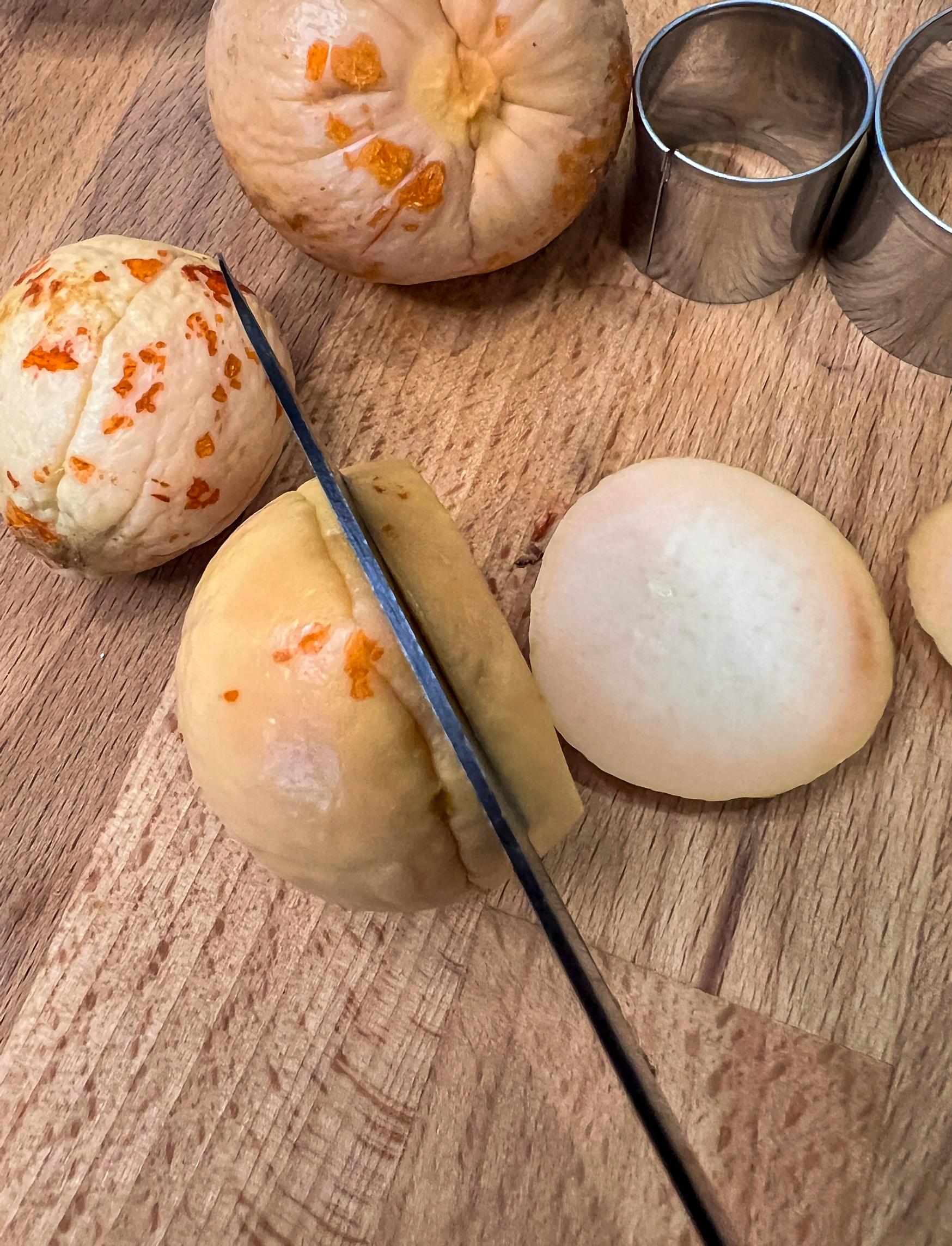 Slicing an avocado seed
