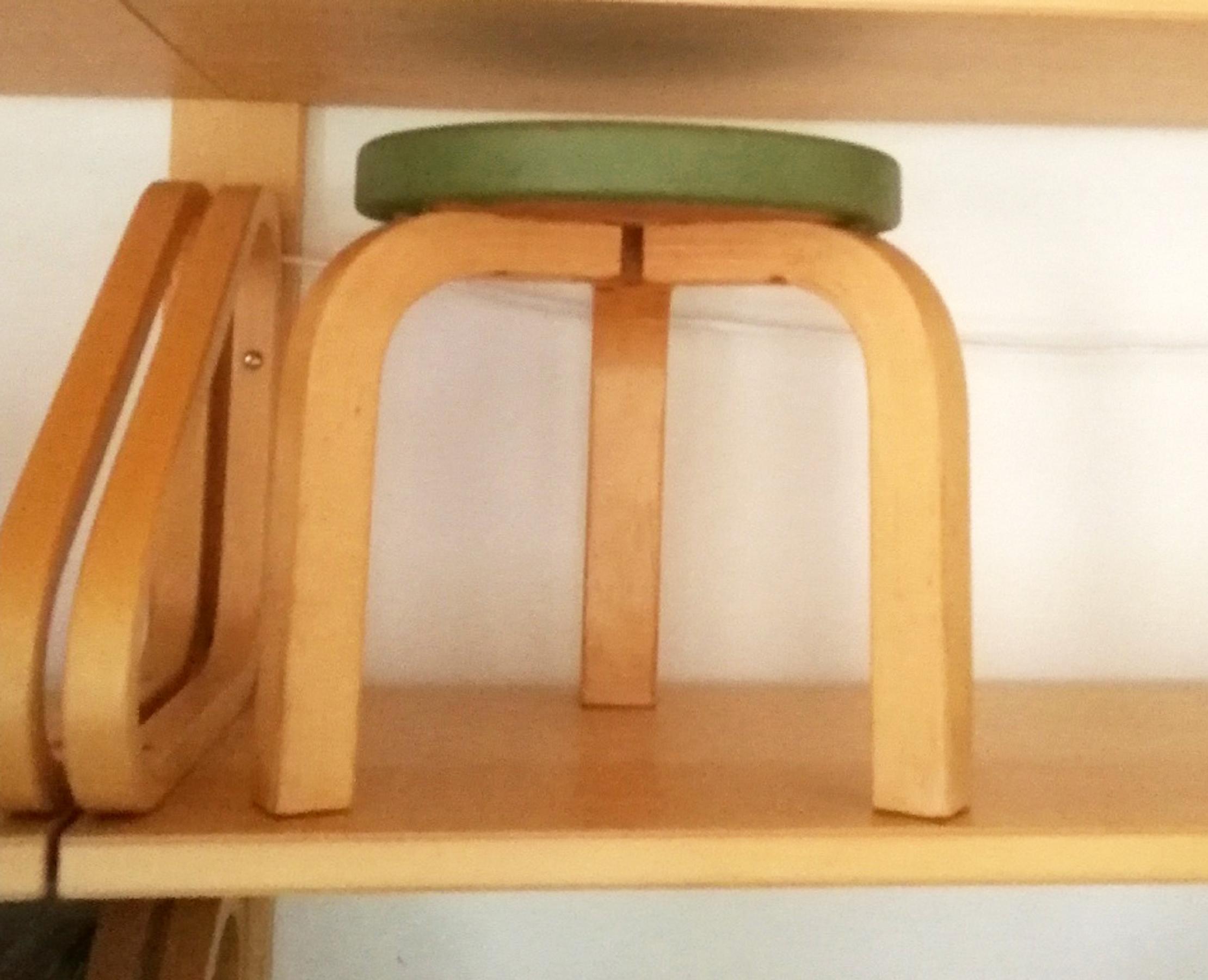 miniature Artek Stool 60 on a shelf