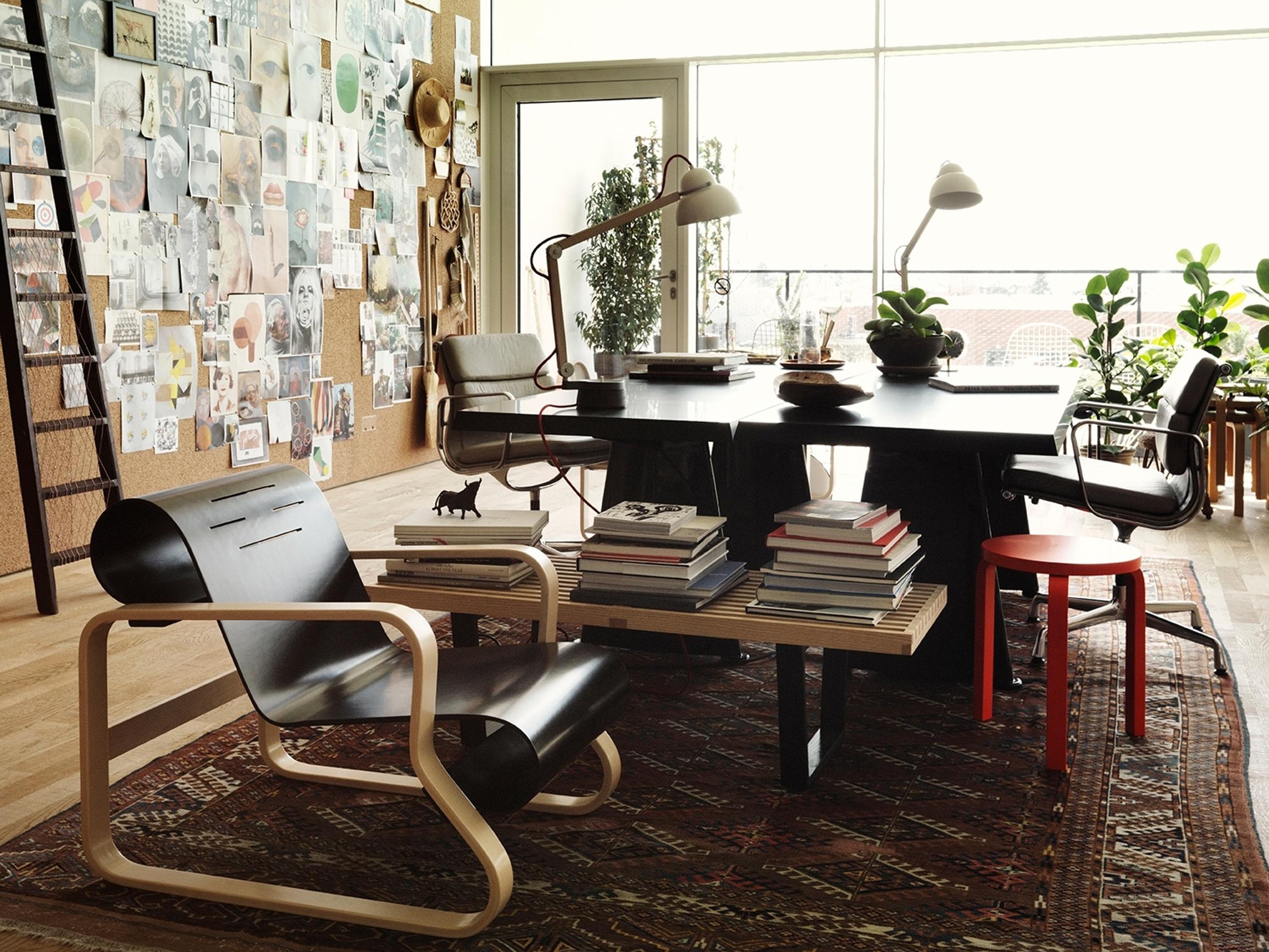 Oriental rug in the home office