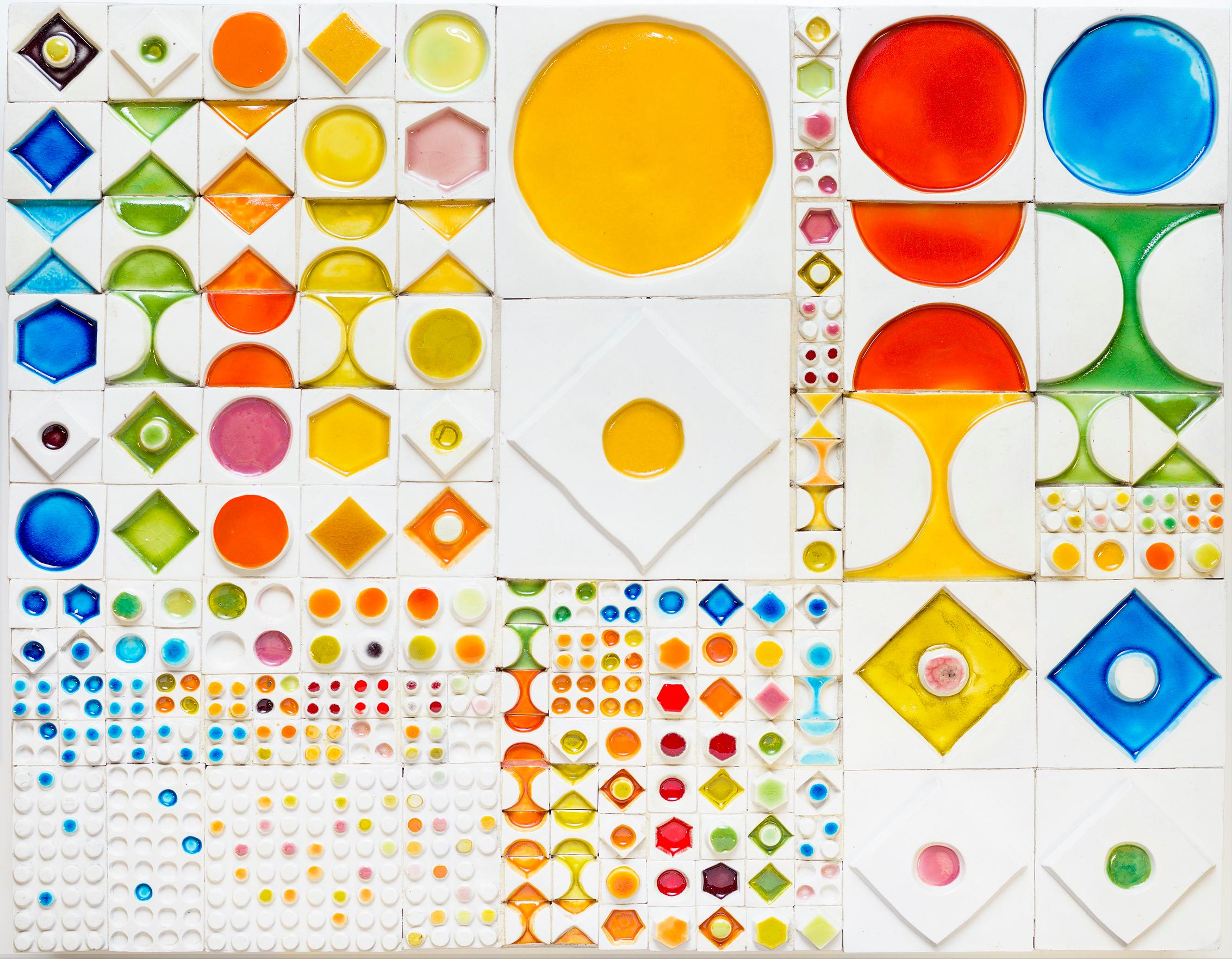 Ceramic relief Candy by Rut Bryk from 1970