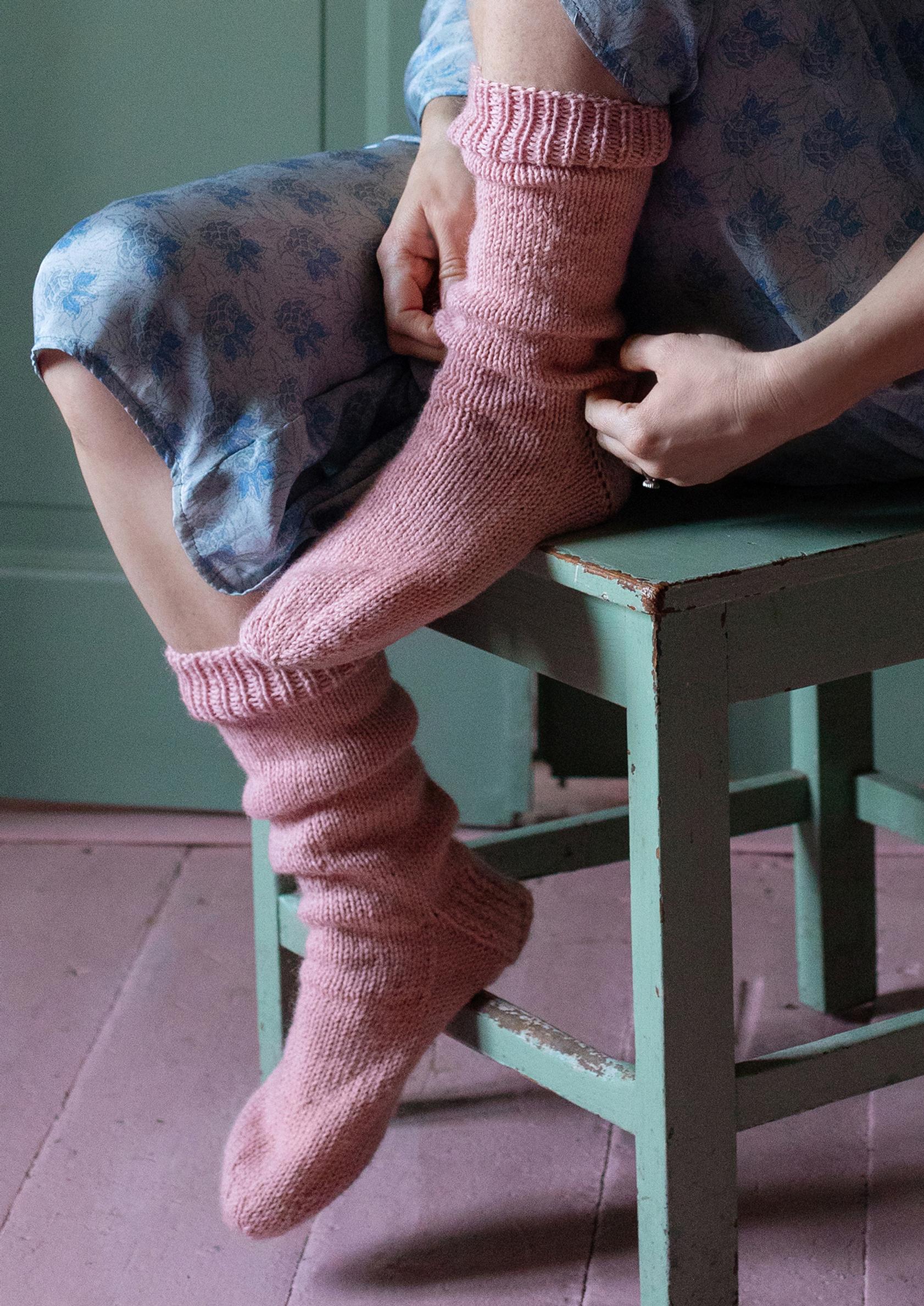 Iina Kuustonen’s light pink socks