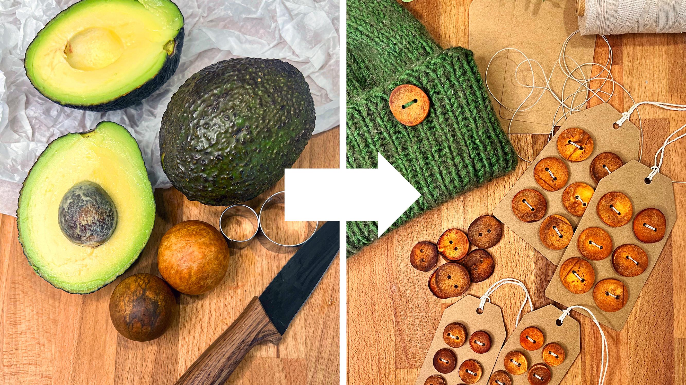 Buttons from avocado seeds! Here’s how to make beautiful wood-like buttons yourself
