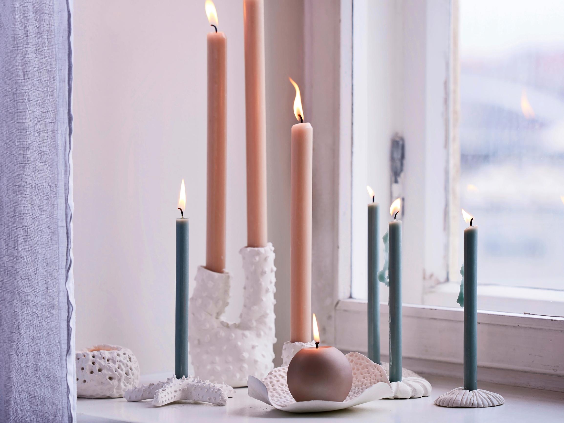 4 sea‑inspired candle holders—make them yourself with air-dry clay!