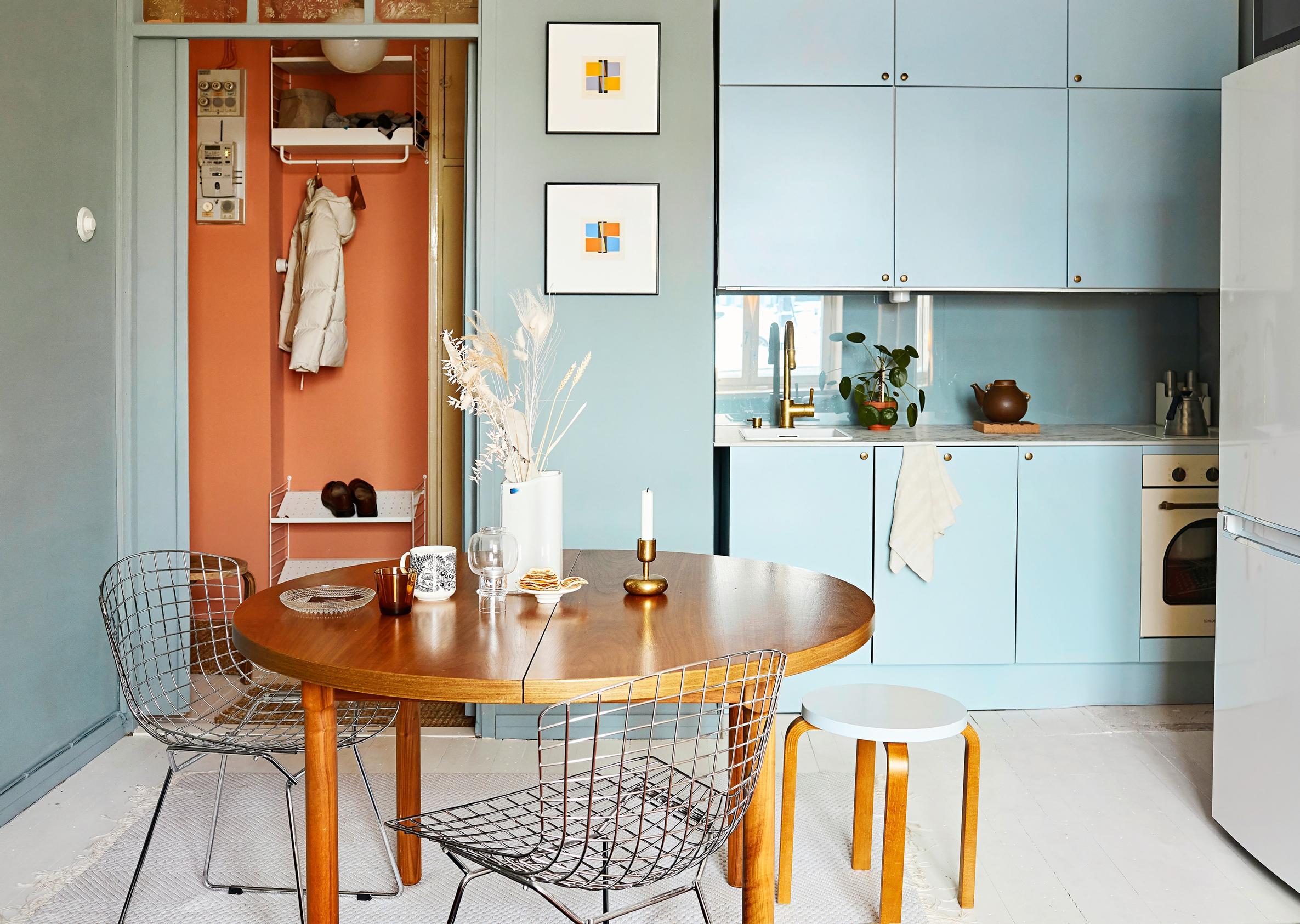 Blue-hued kitchen