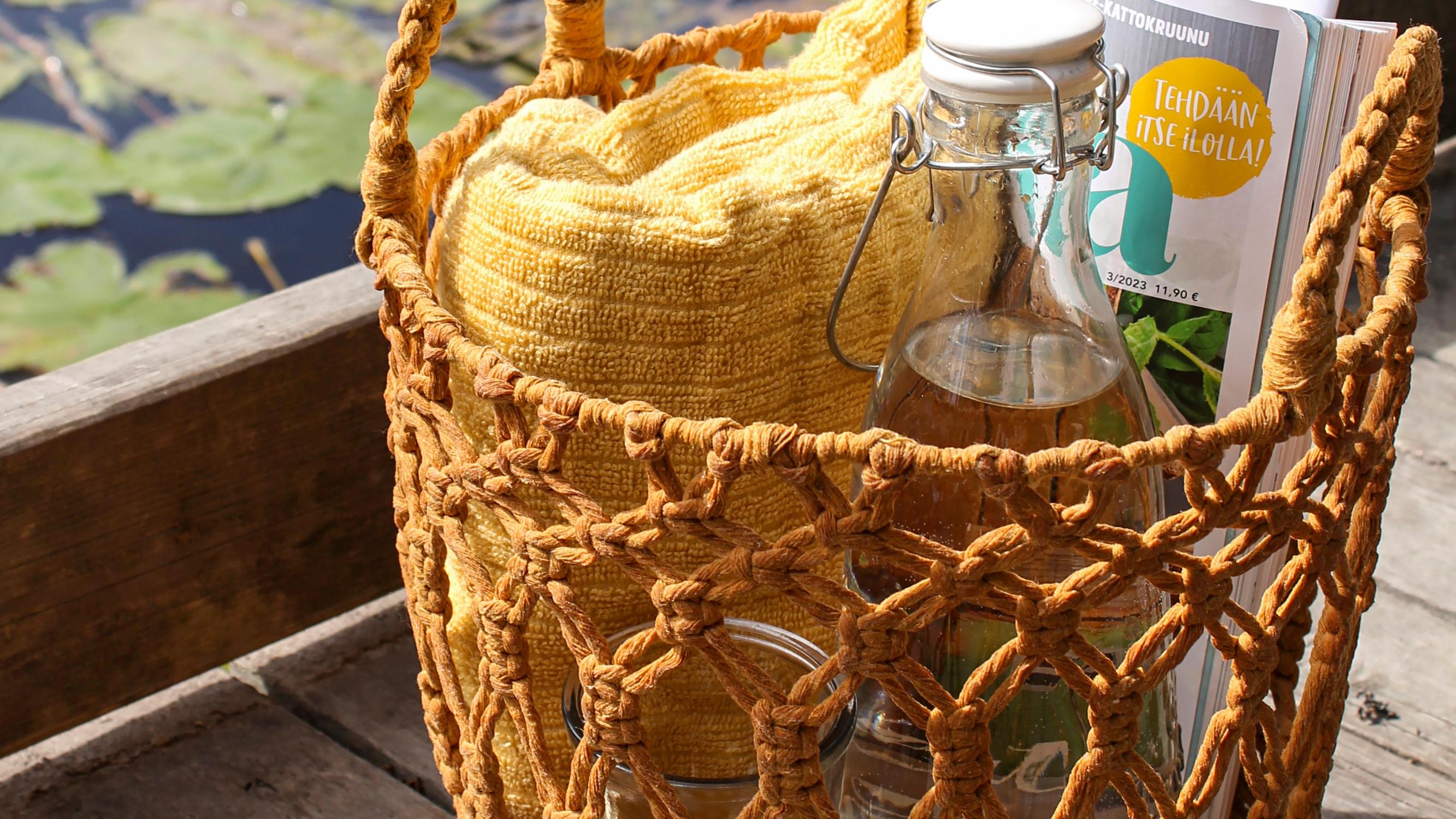 Macramé basket—a beautiful and practical basket that hardens into shape