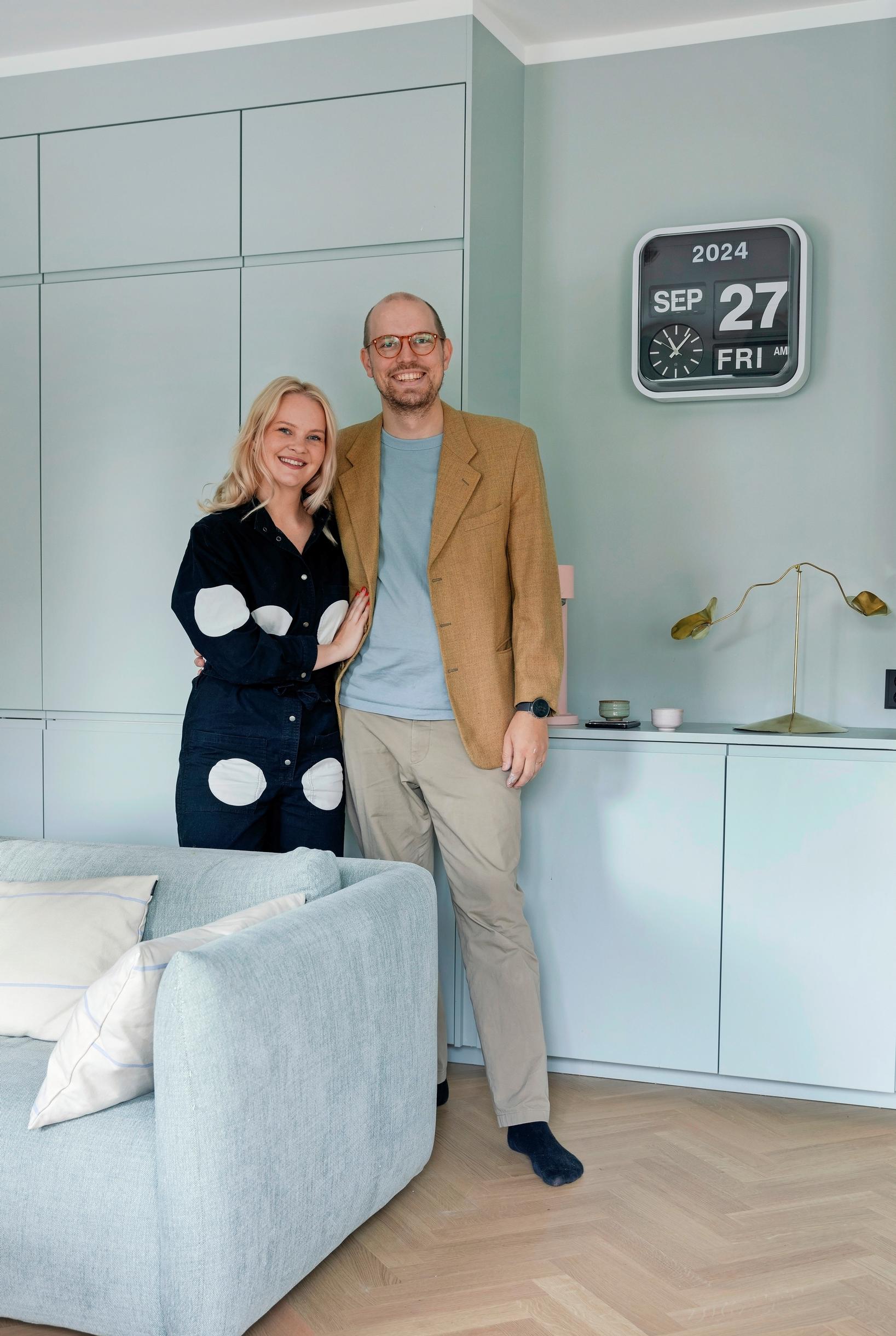 Kiira and Jussi in their kitchen