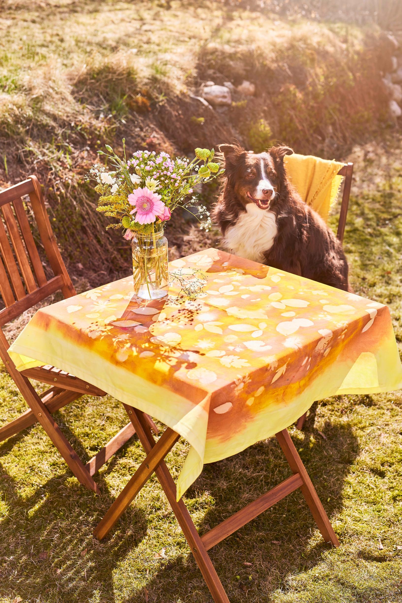 Sun dyeing
