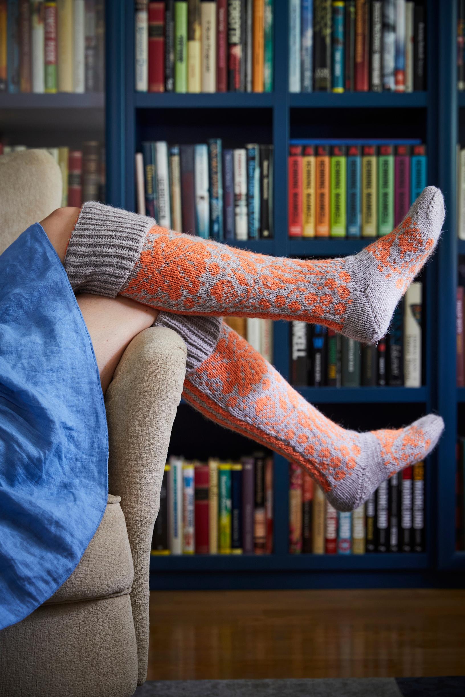 Autumn colorwork socks