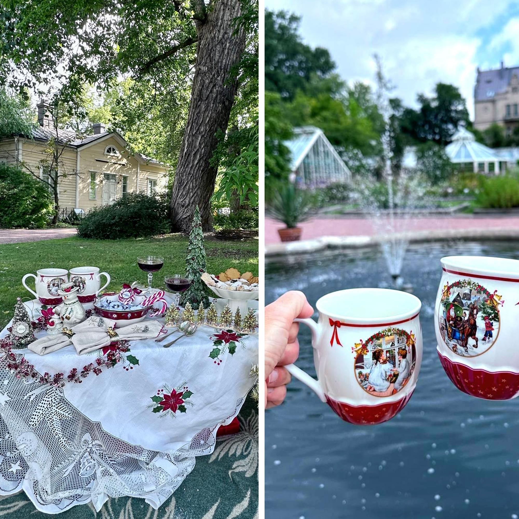 A Christmas picnic in August! Hanna and Johanna’s charming tradition amuses passersby