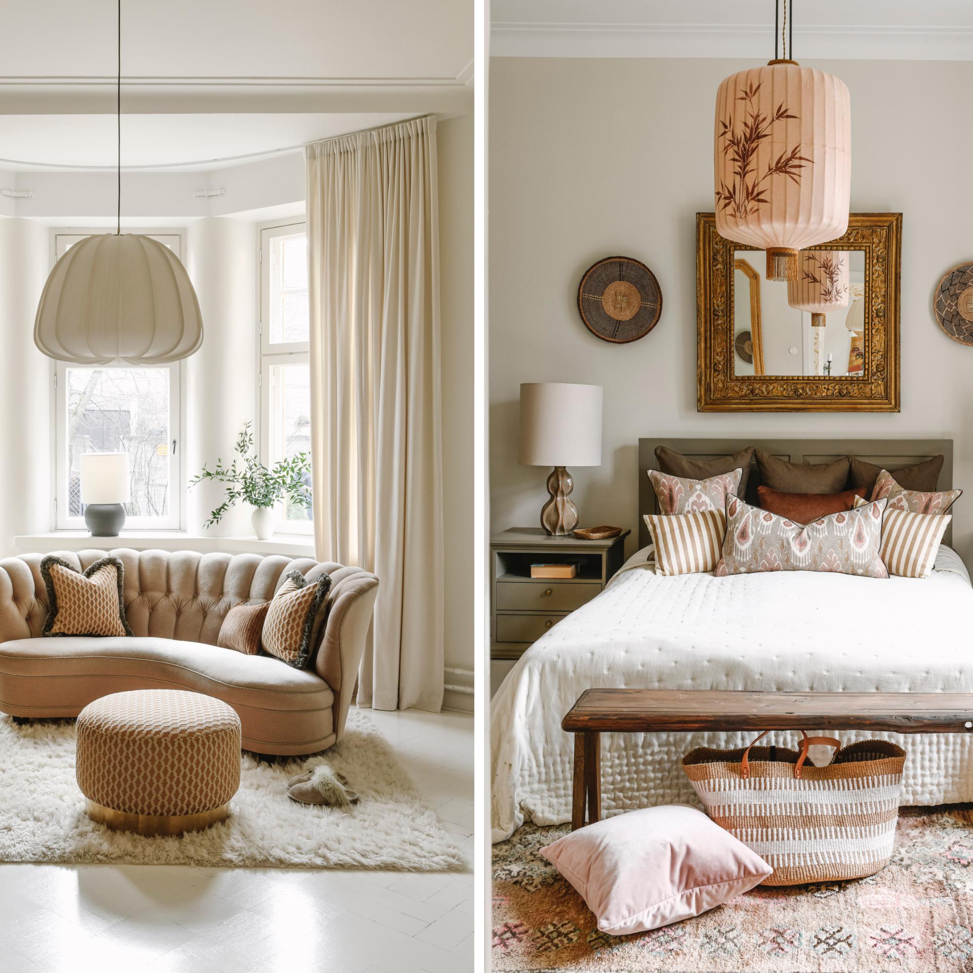 Helsinki home decorated with burnt orange, ochre, and bold patterns: “I’ve finally returned to the style and ambiance I truly enjoy”