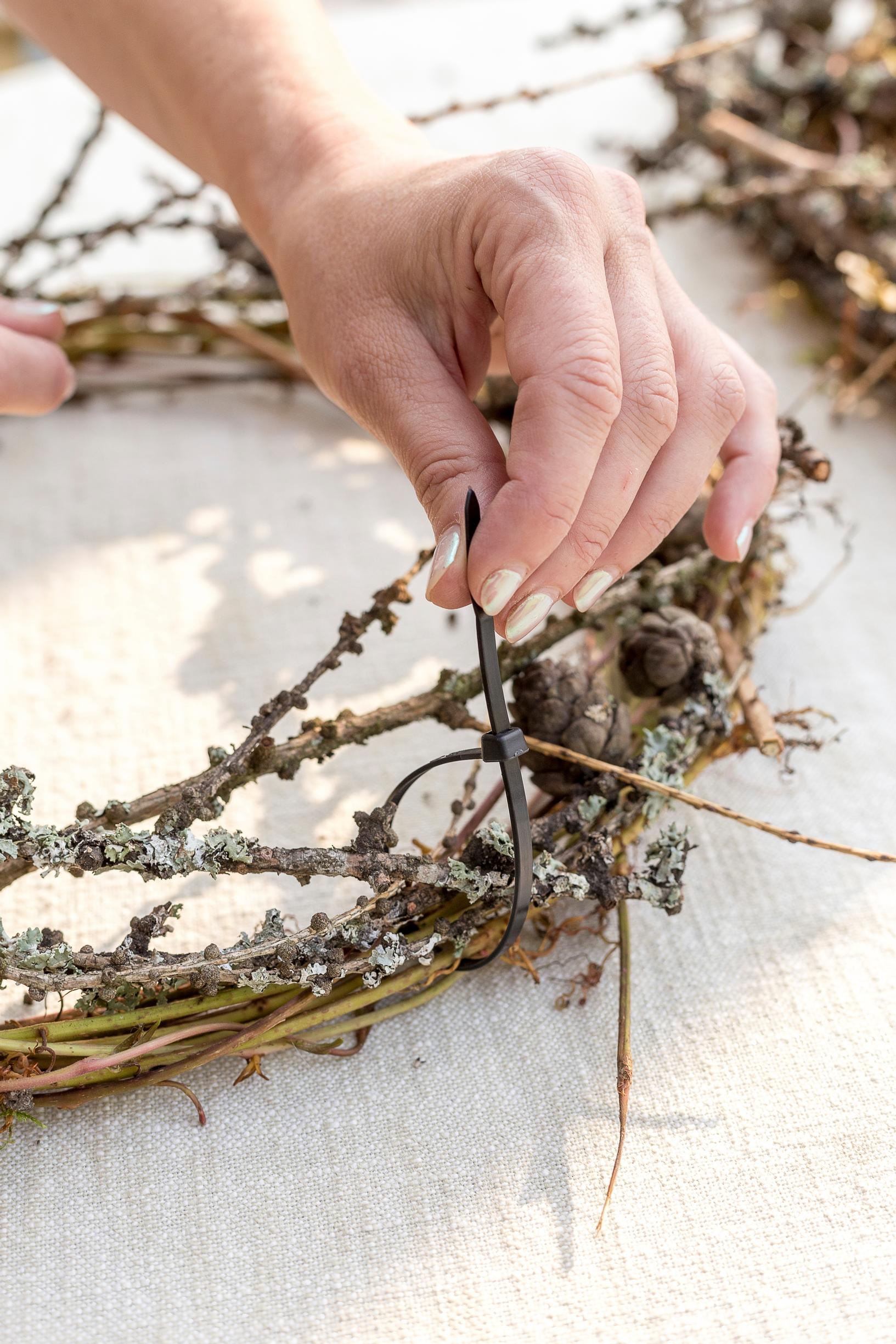 Making the wreath base