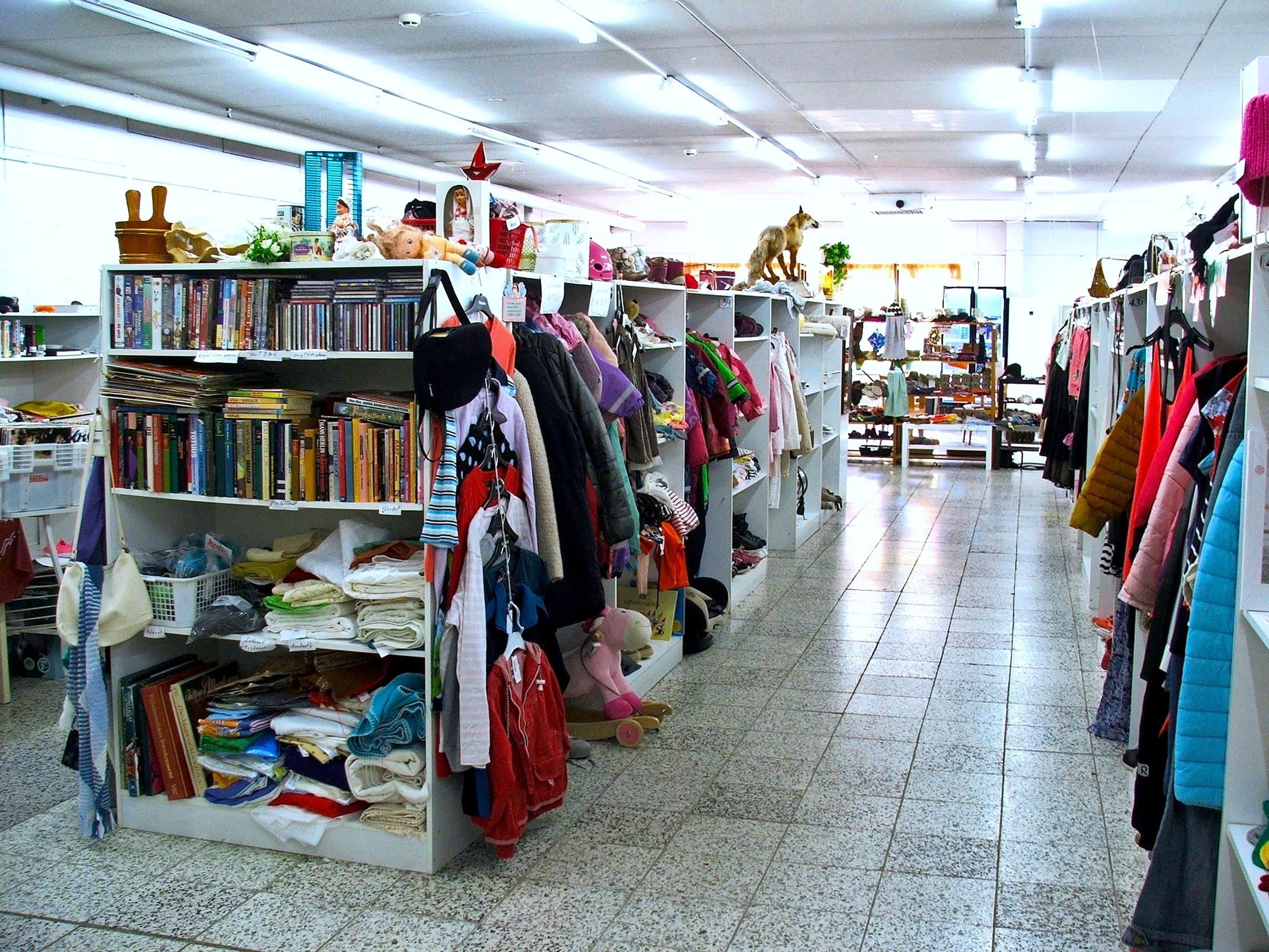 Old items at a flea market