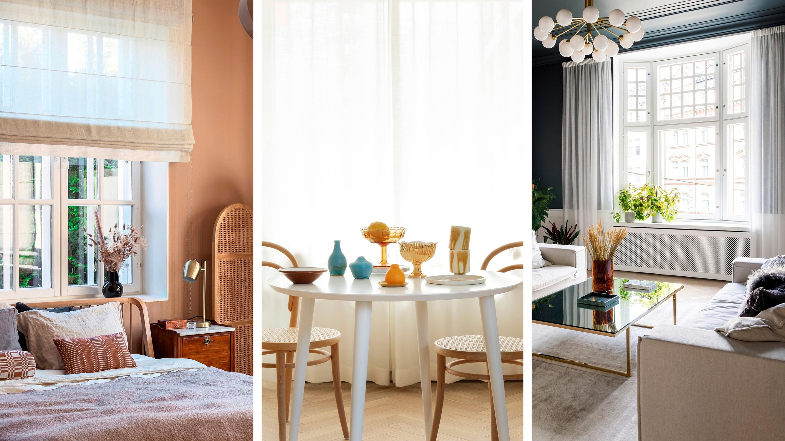Light filter or room divider? Curtains are a softening all-rounder—see 10 ideas!