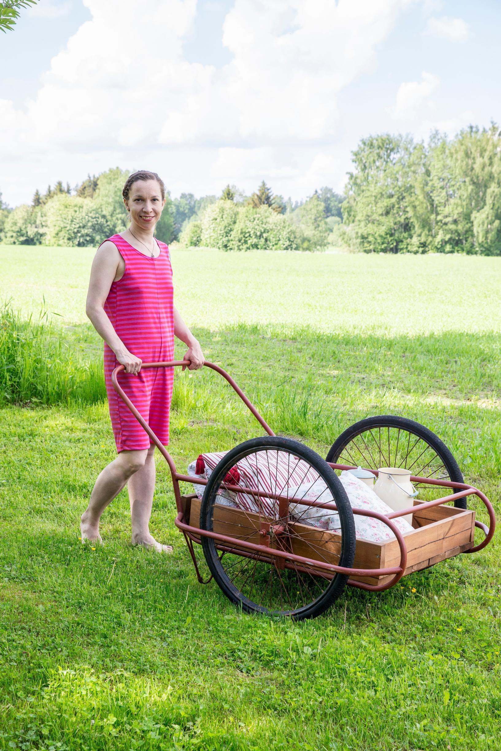 Supplies transported with milk cart