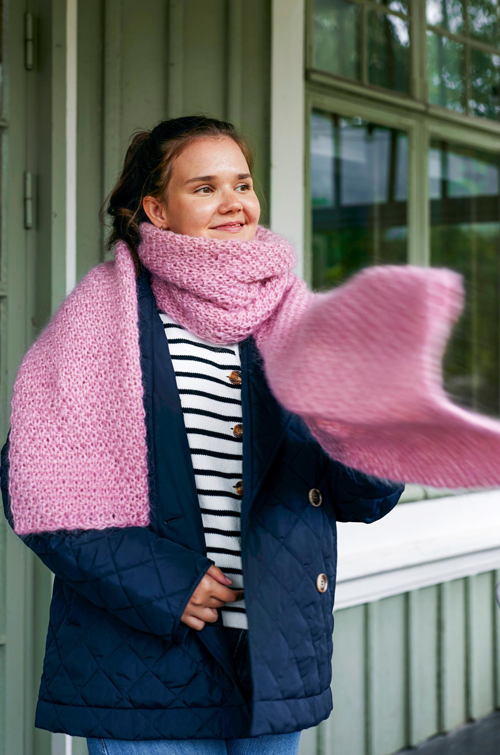 Seed stitch scarf