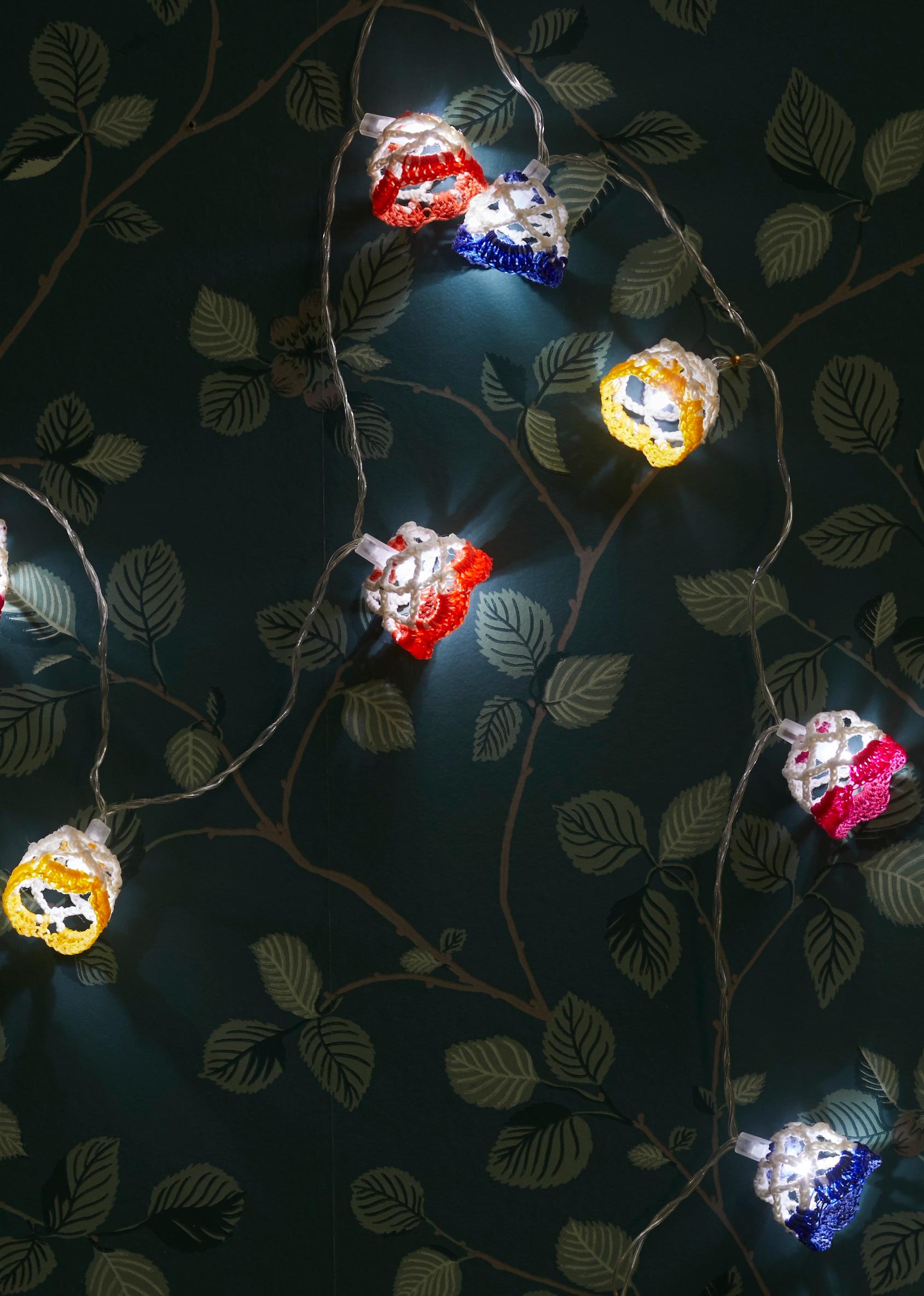 Crocheted bellflowers