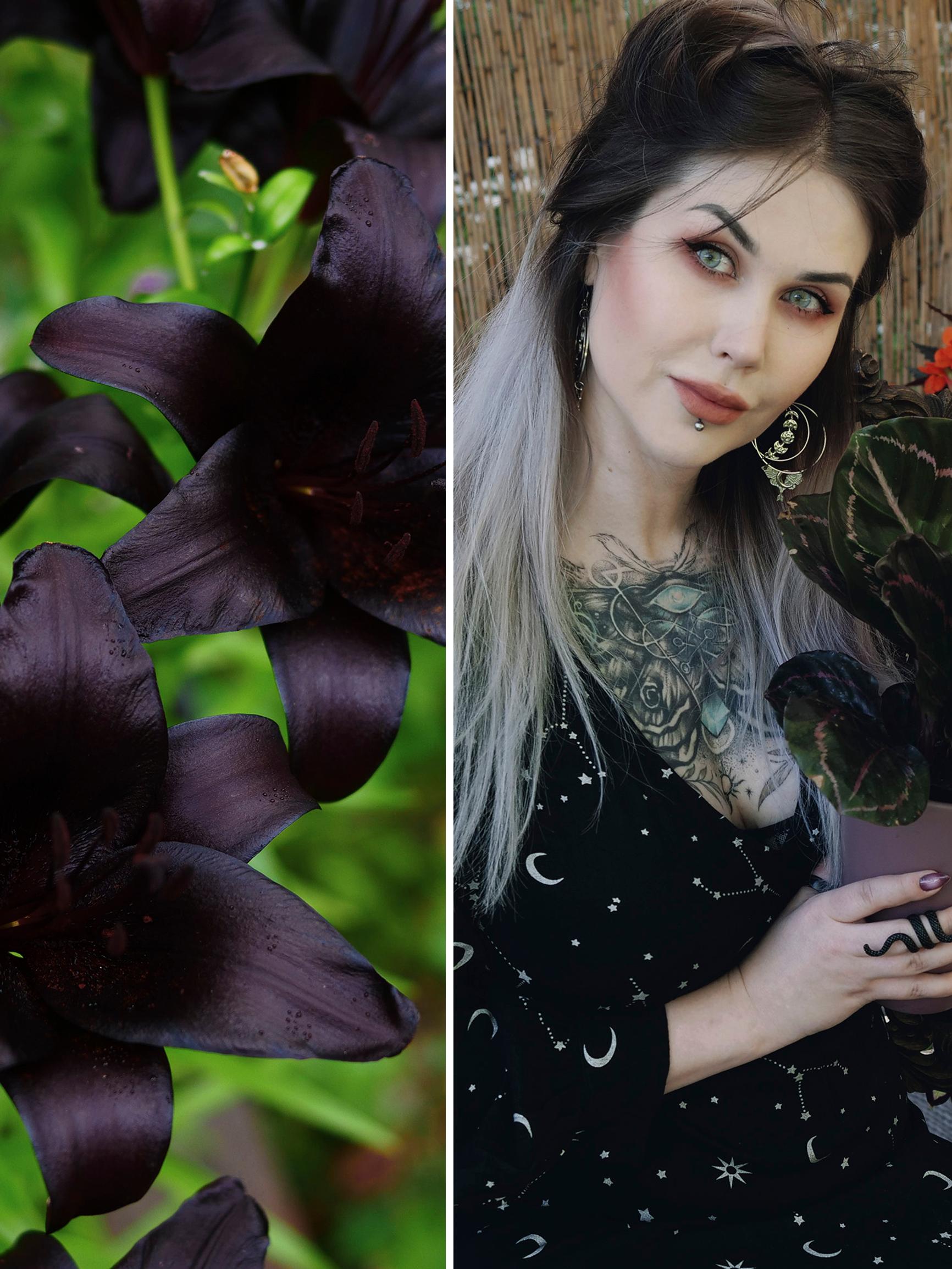 Ida-Emilia’s goth garden: “I can’t wait for my black rose to bloom!”