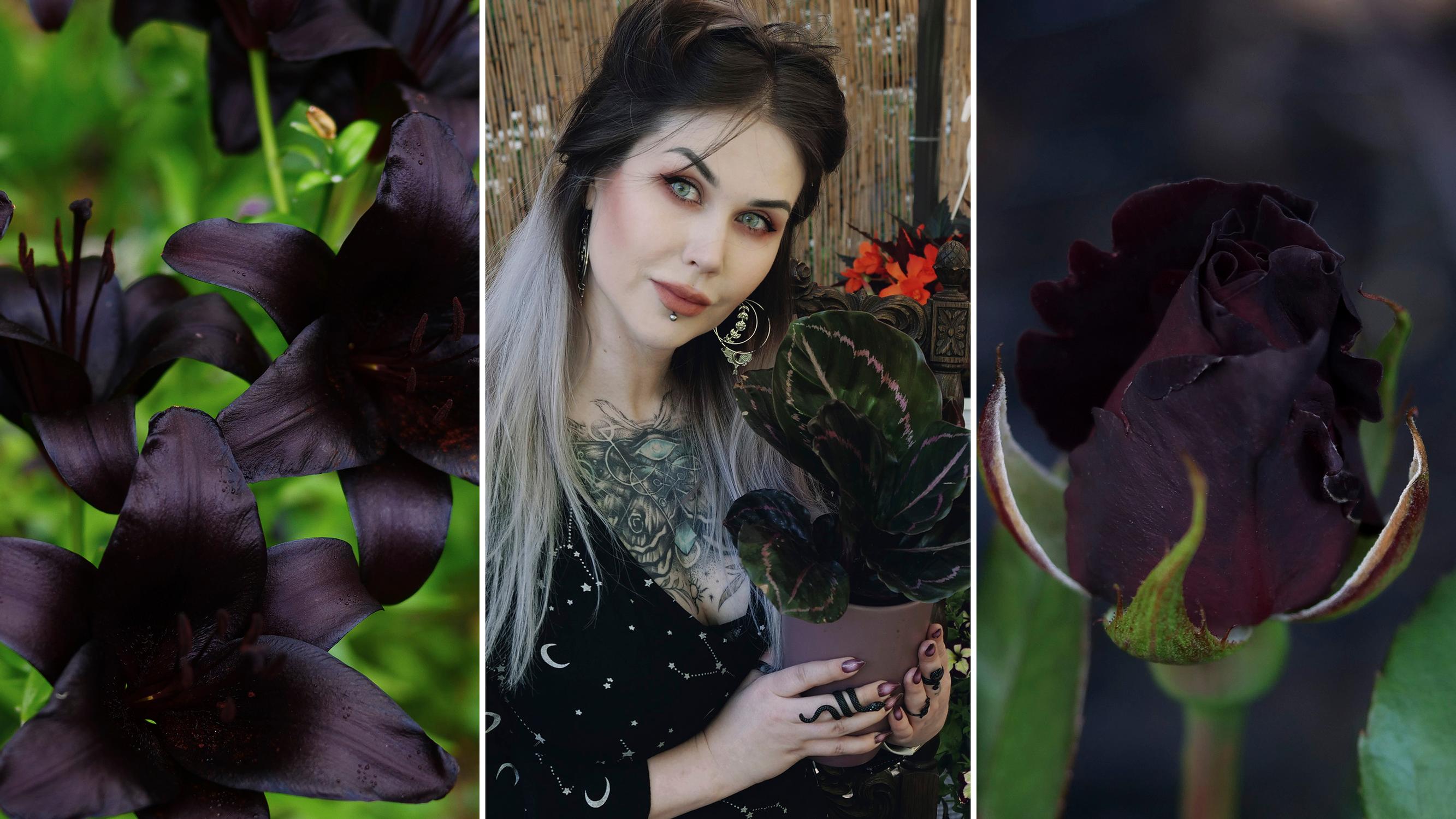 Ida-Emilia’s goth garden: “I can’t wait for my black rose to bloom!”